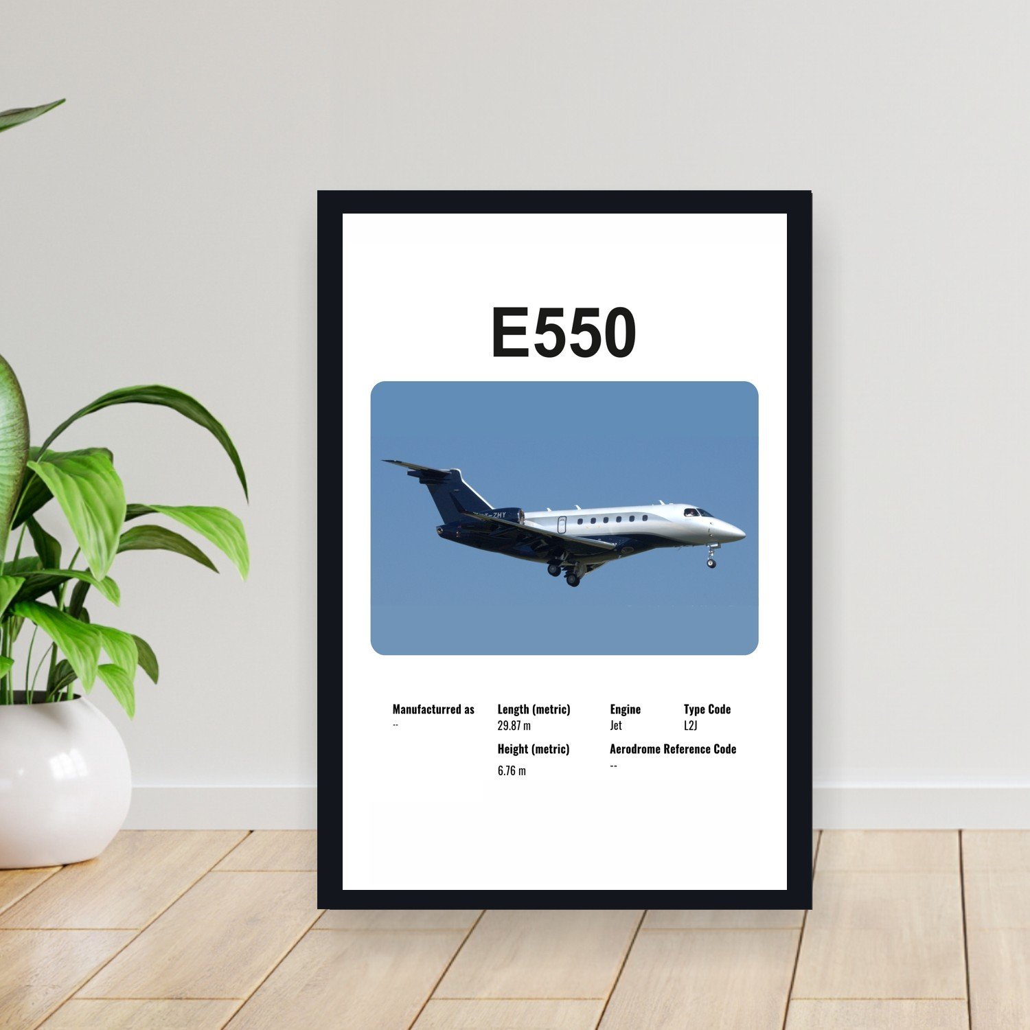 Cuadro 30x40cm Avion - EMBRAER E550