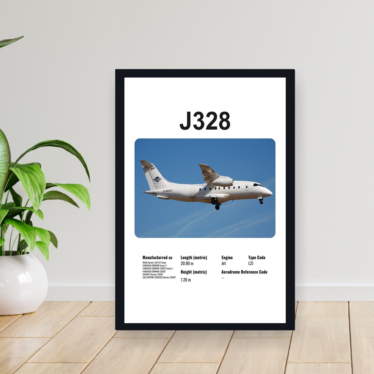 Cuadro 30x40cm Avion - FAIRCHILD DORNIER J328