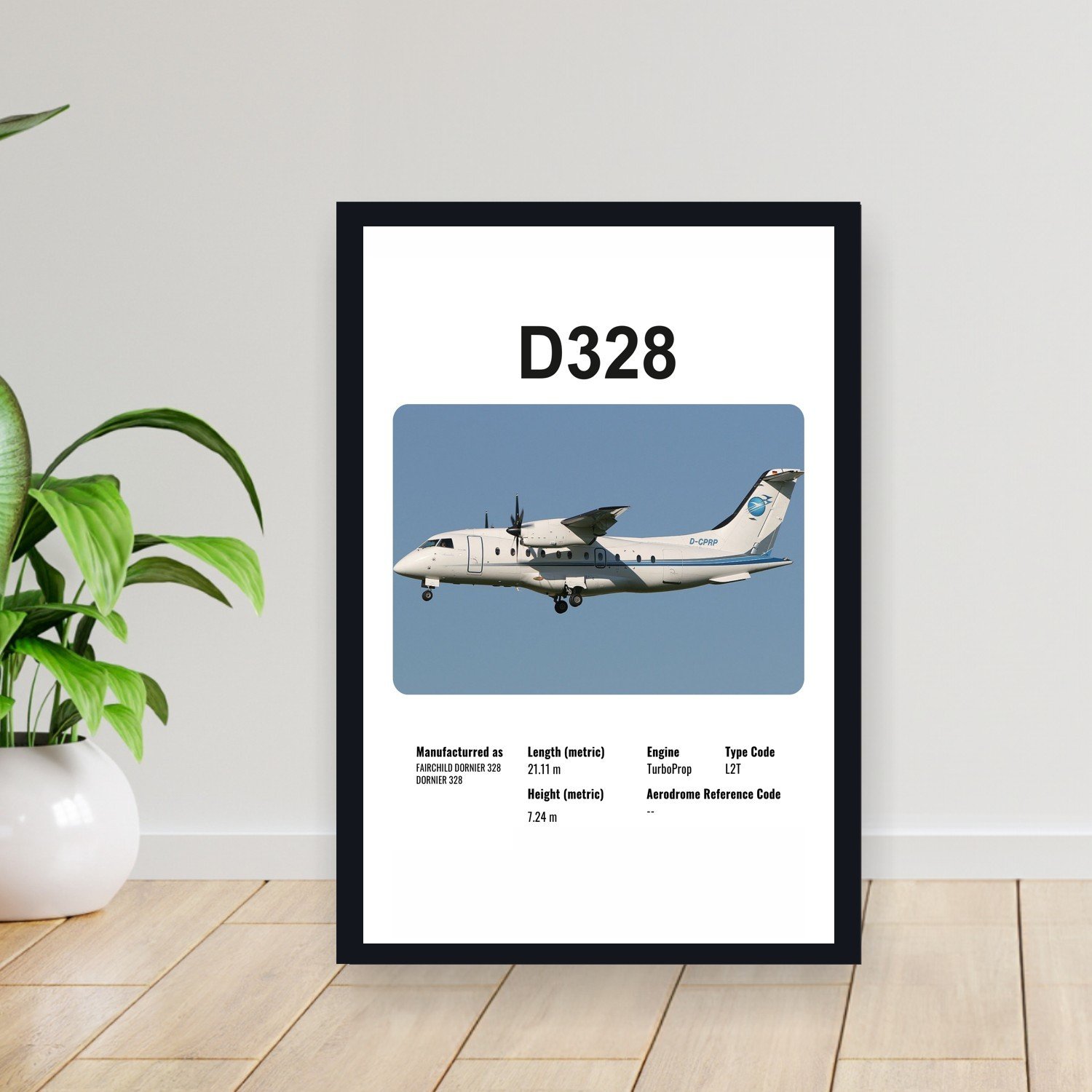 Cuadro 30x40cm Avion - FAIRCHILD DORNIER D328