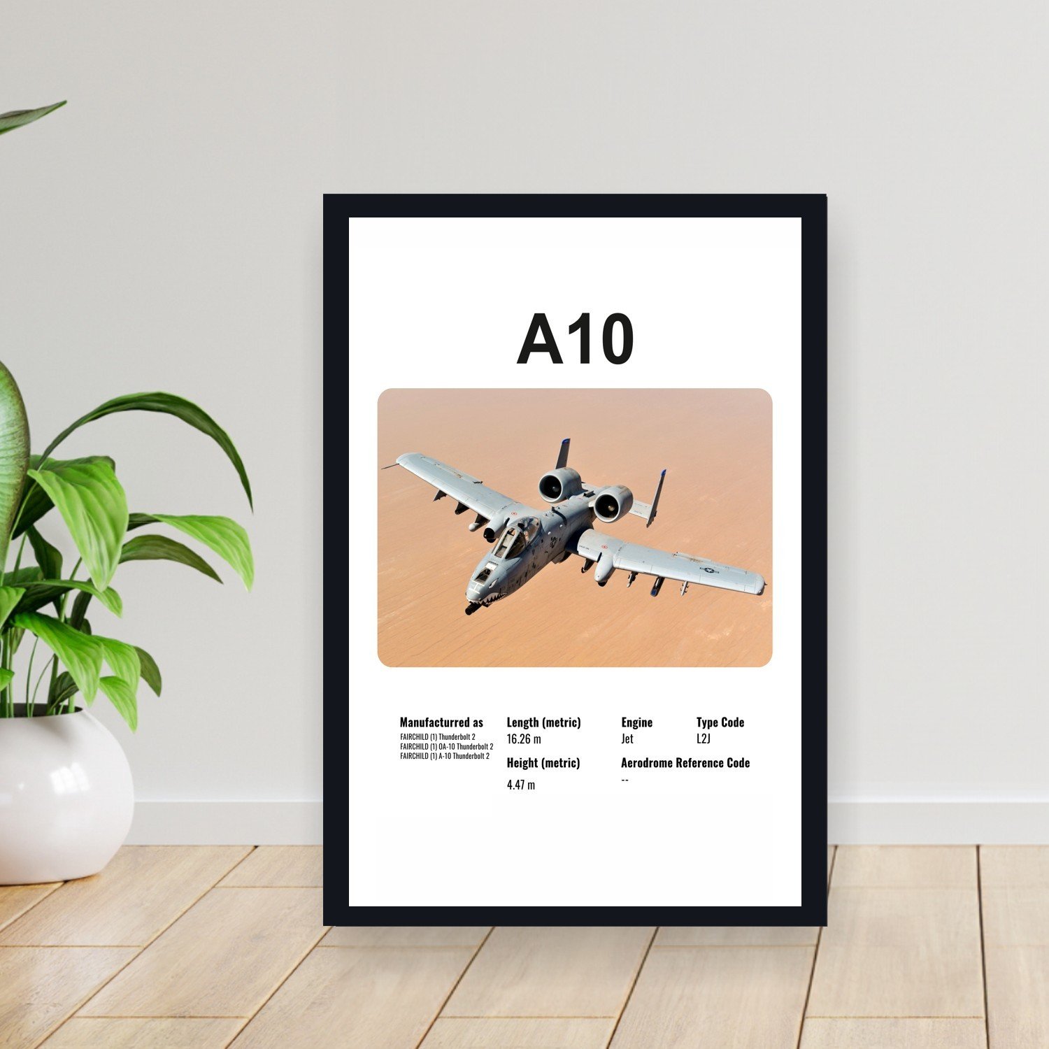 Cuadro 30x40cm Avion - FAIRCHILD A10