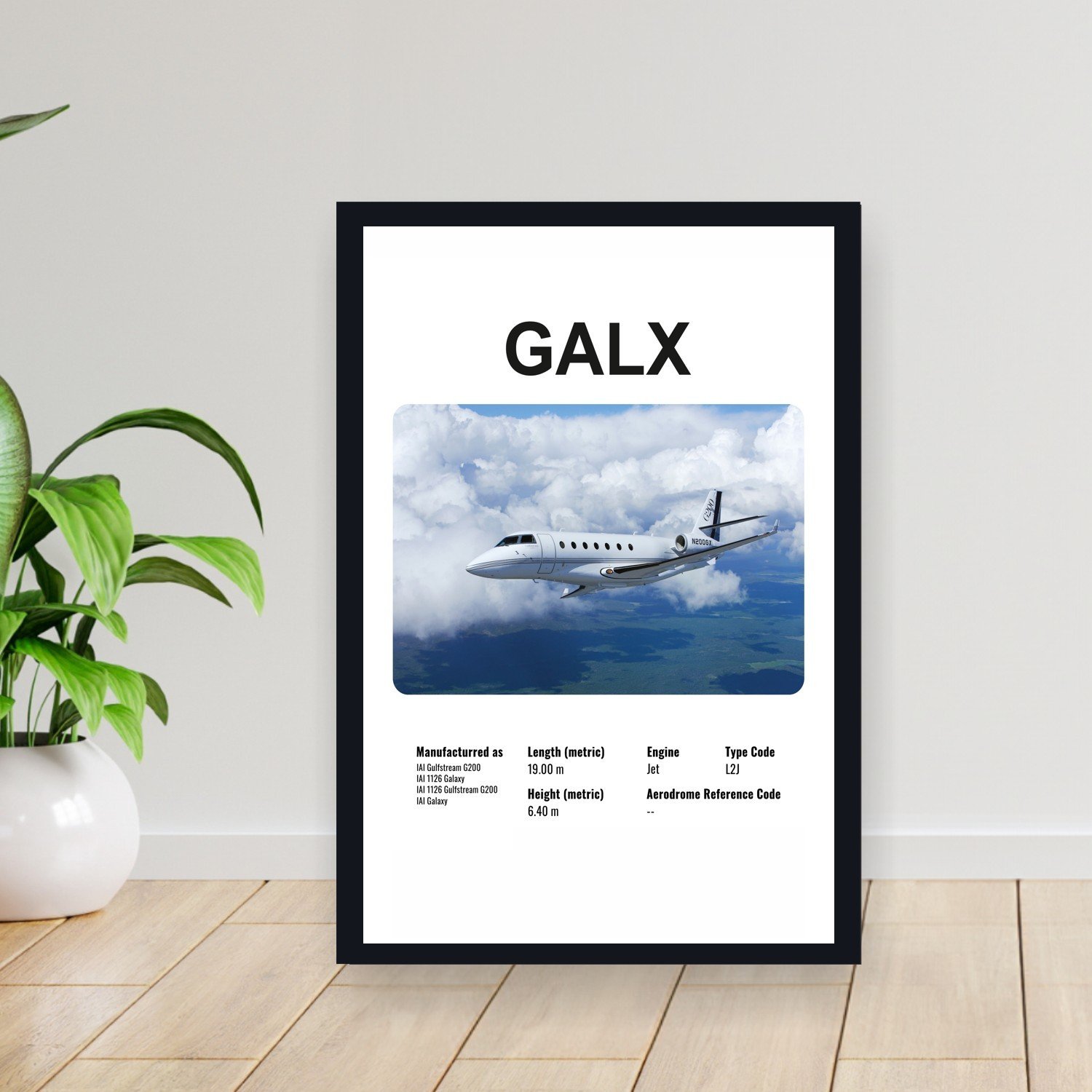 Cuadro 30x40cm Avion - iai GALX