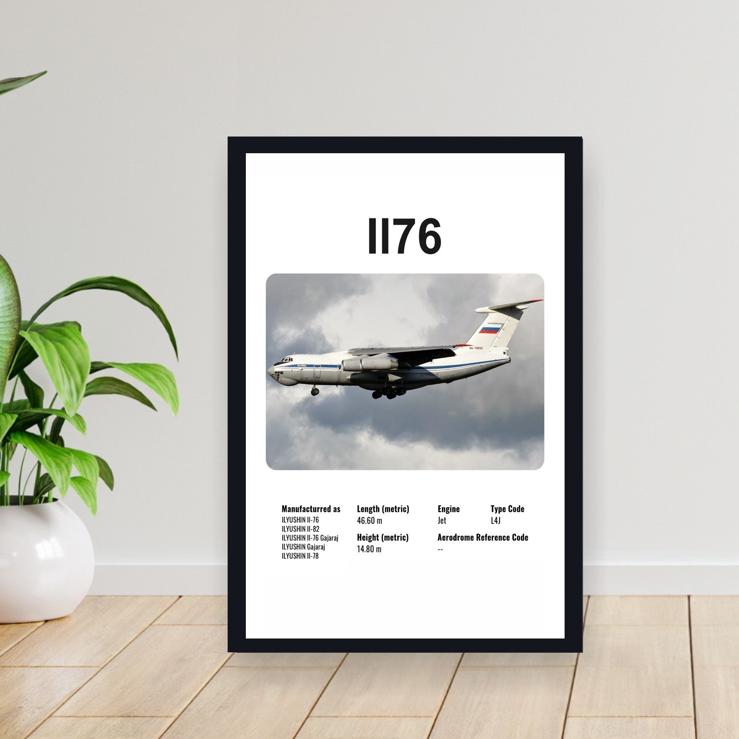 Cuadro 30x40cm Avion - ILYUSHIN IL76