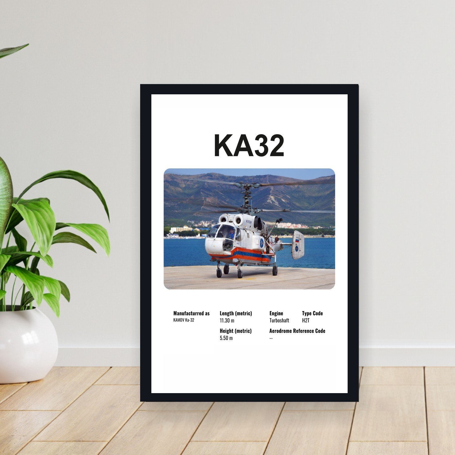 Cuadro 30x40cm Avion - KAMOV KA32 HELICOPTERO
