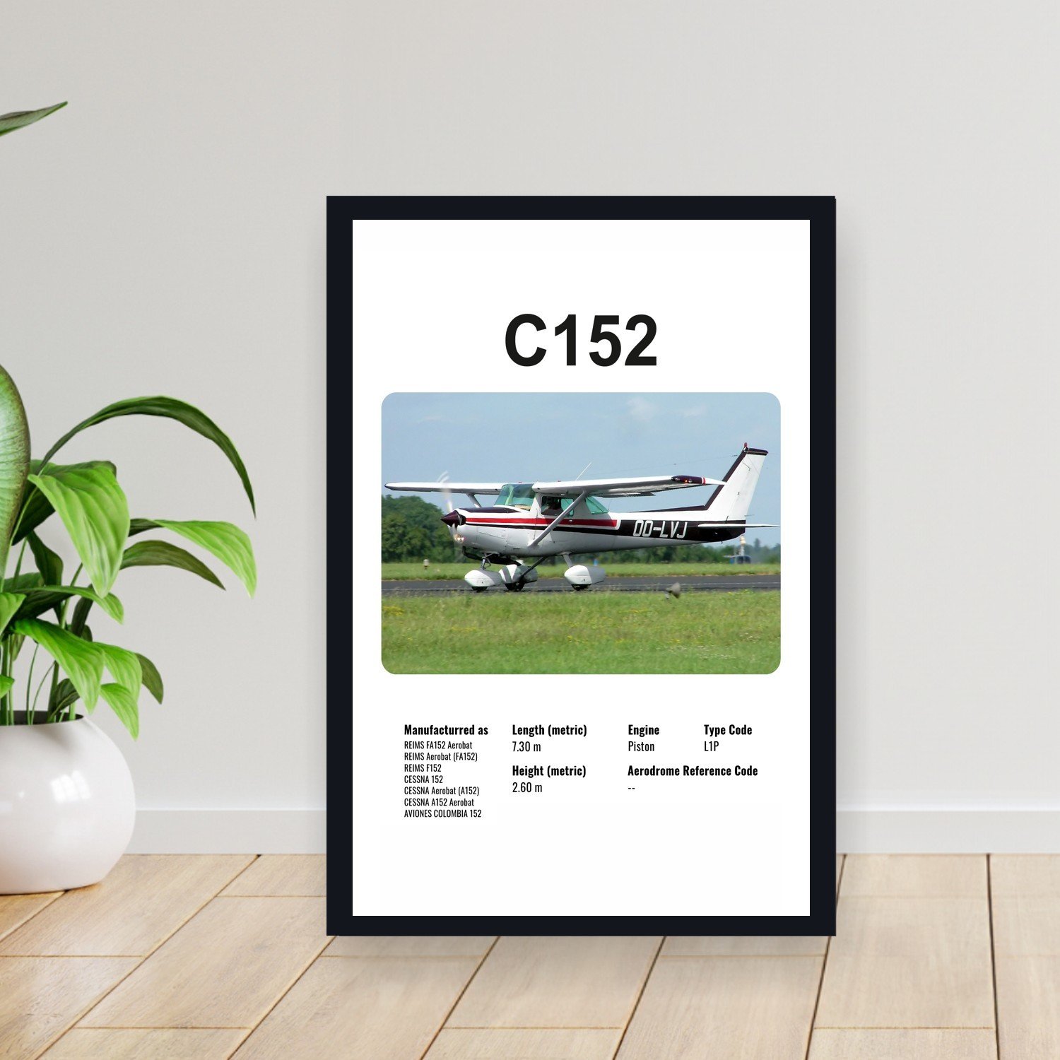 Cuadro 30x40cm Avion - CESSNA C152