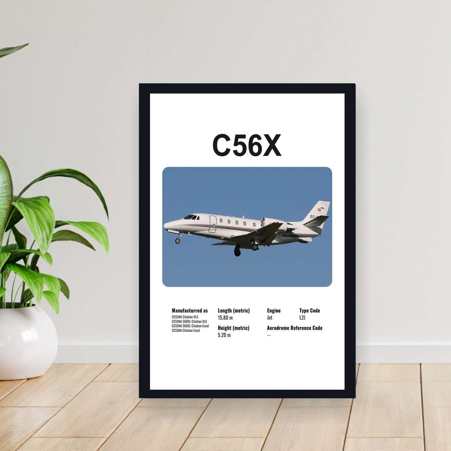 Cuadro 30x40cm Avion - CESSNA C56X