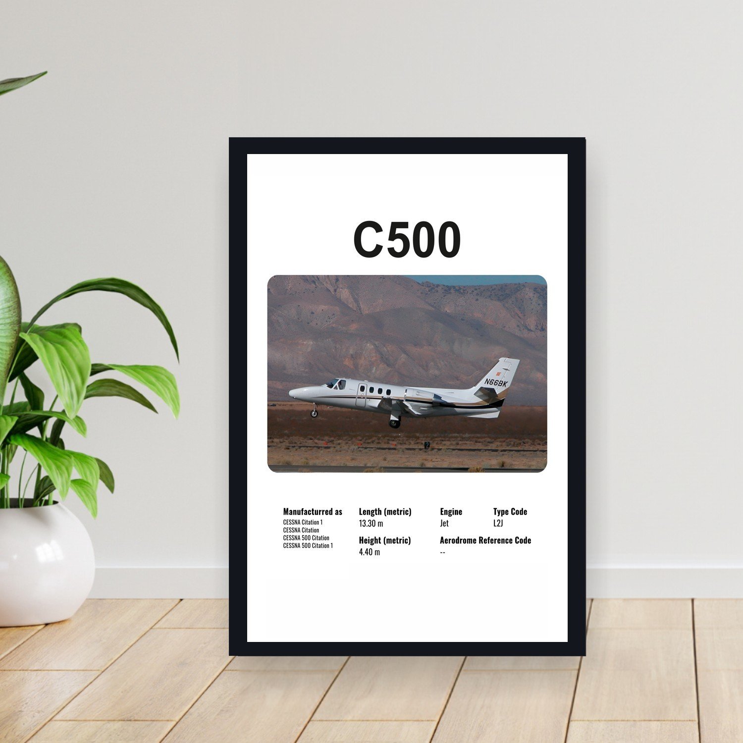 Cuadro 30x40cm Avion - CESSNA C500