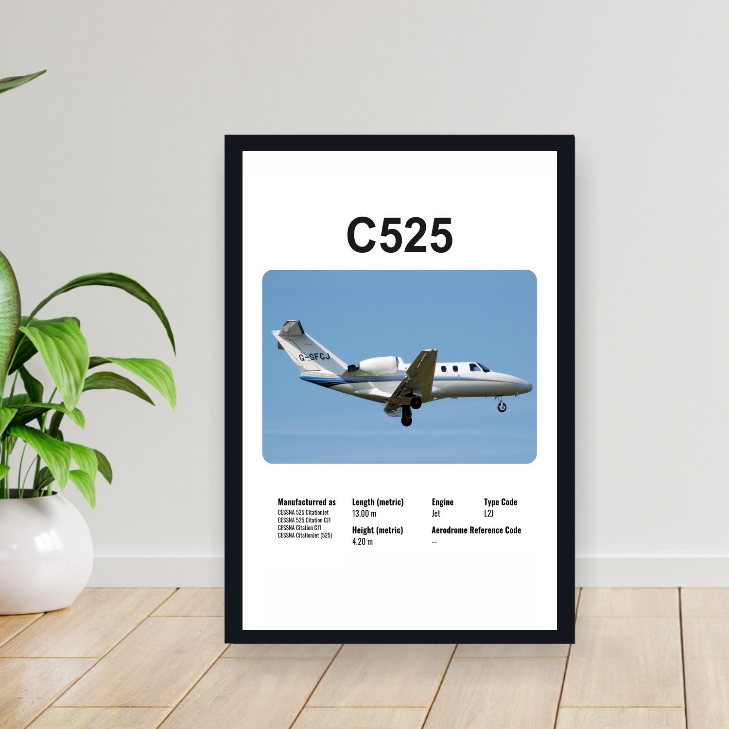 Cuadro 30x40cm Avion - CESSNA C525