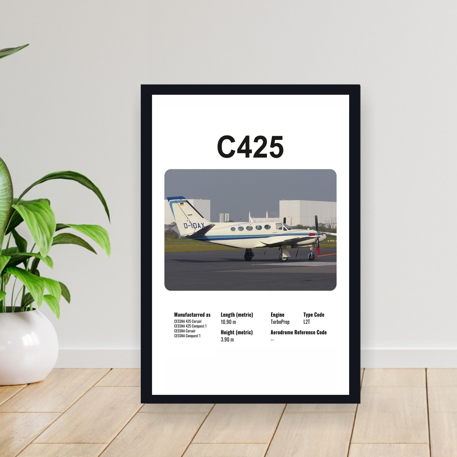 Cuadro 30x40cm Avion - CESSNA C425