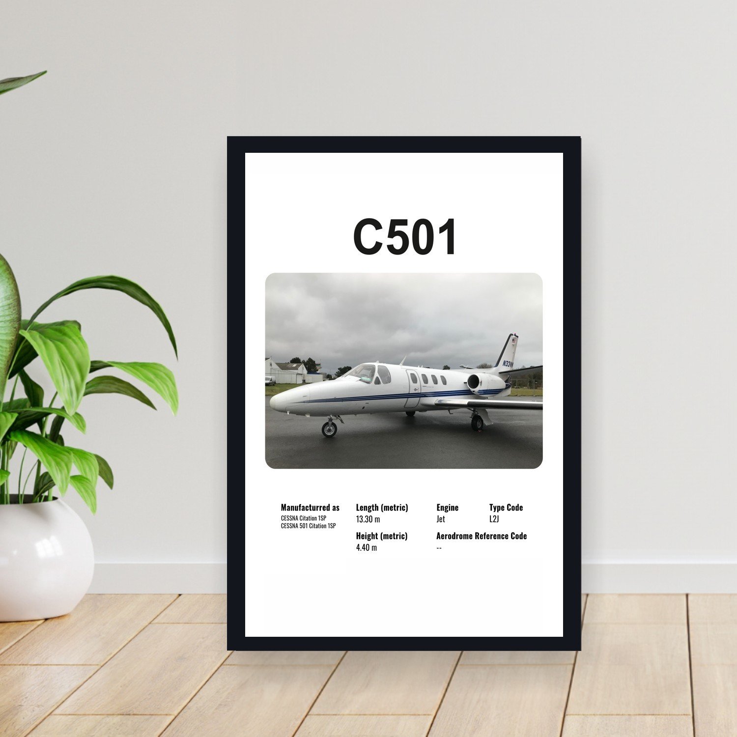 Cuadro 30x40cm Avion - CESSNA C501