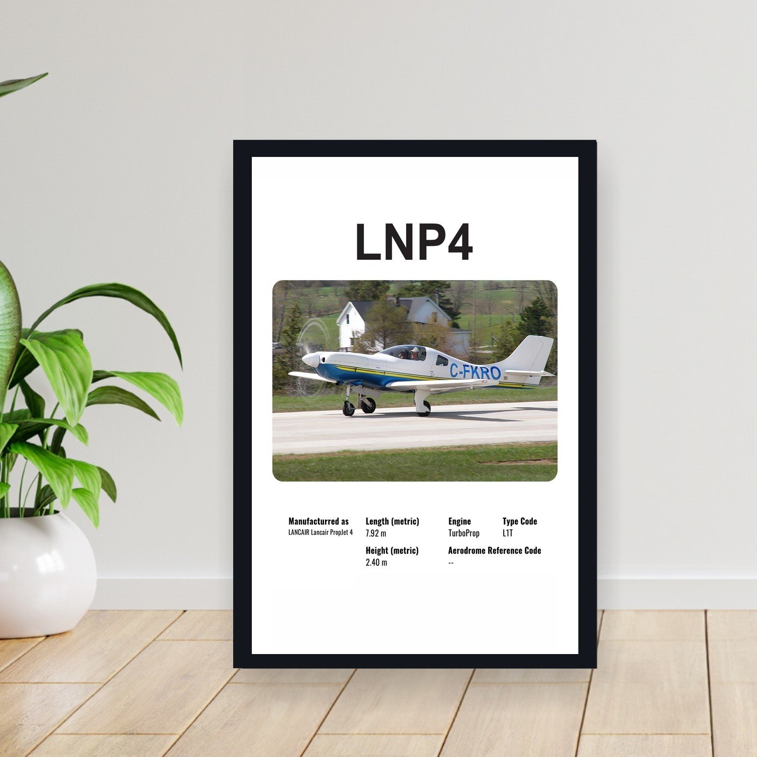 Cuadro 30x40cm Avion - LANCAIR LNP4