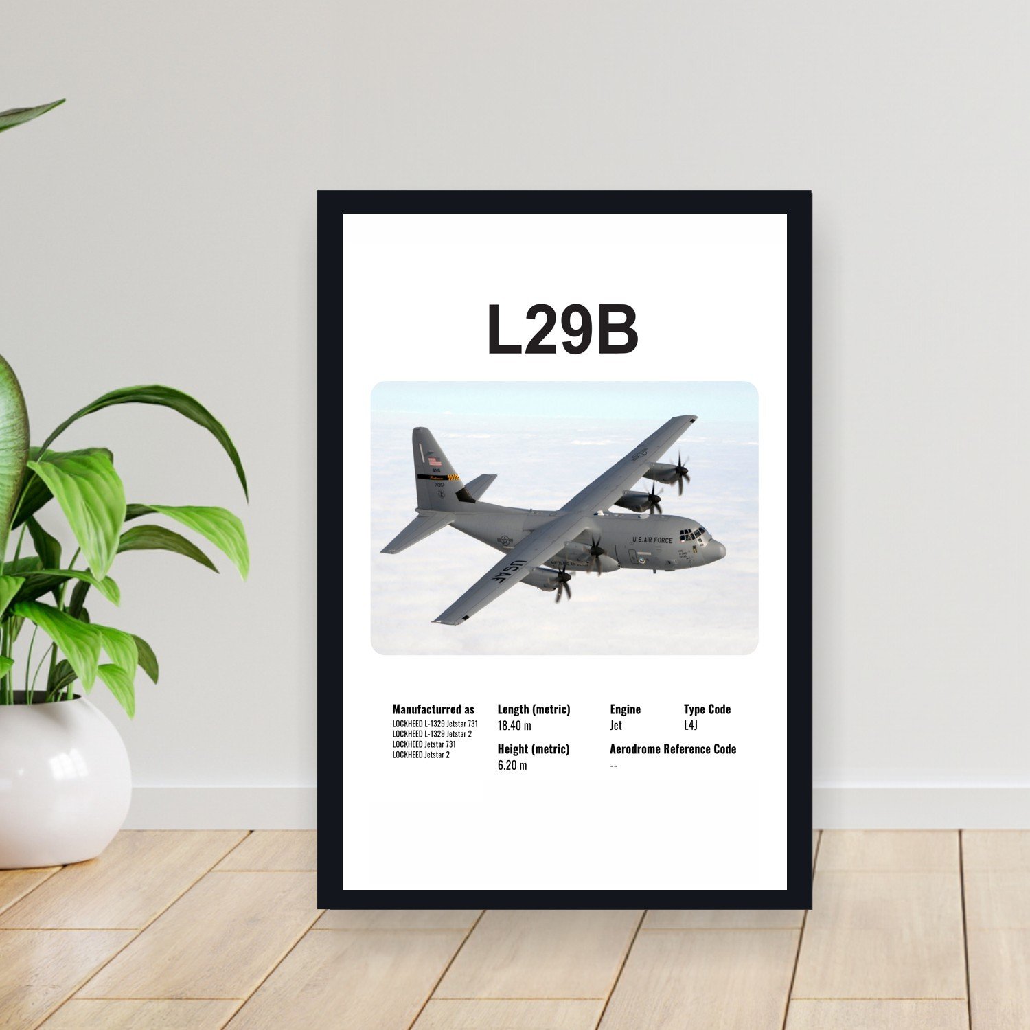 Cuadro 30x40cm Avion - LOCKHEED L29B