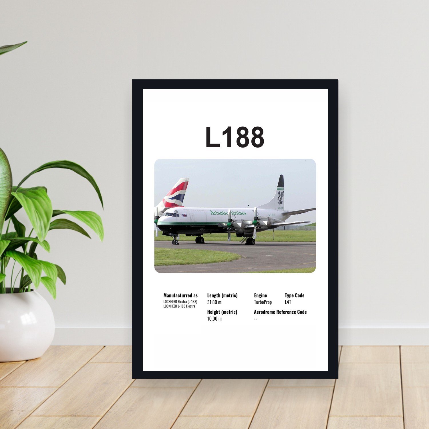 Cuadro 30x40cm Avion - LOCKHEED L188