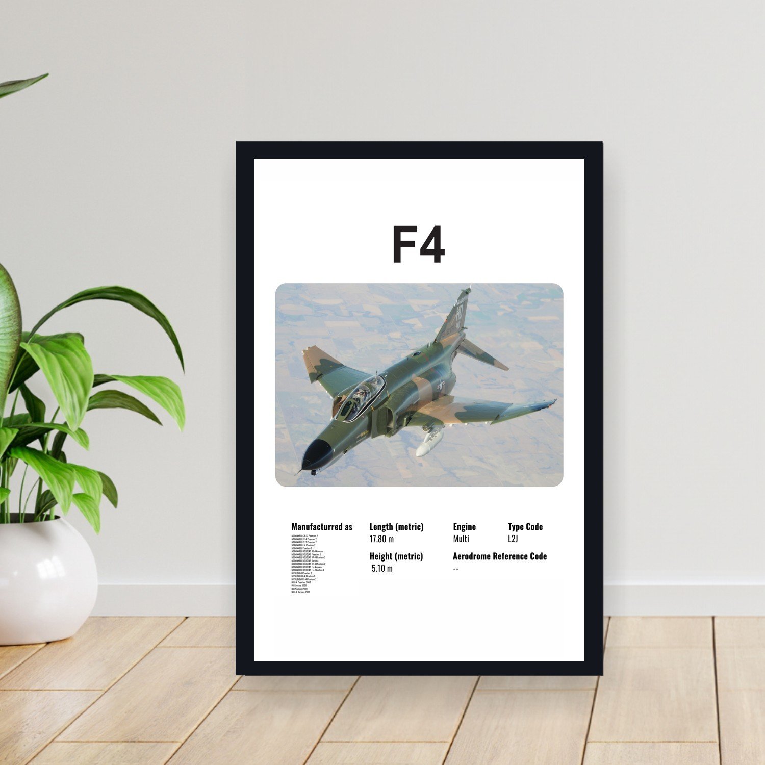 Cuadro 30x40cm Avion - MCDONNELL F4
