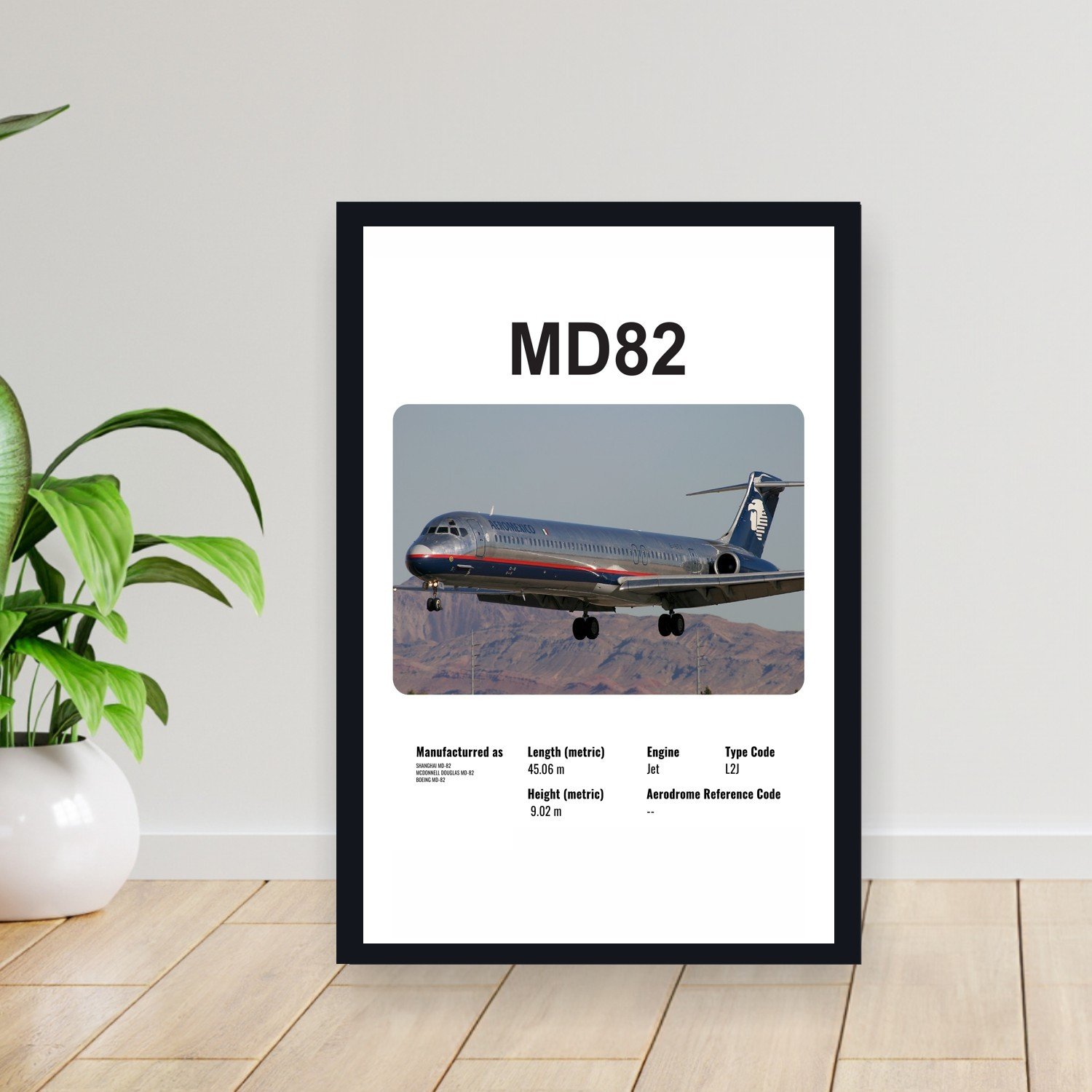 Cuadro 30x40cm Avion - MCDONNELL MD82
