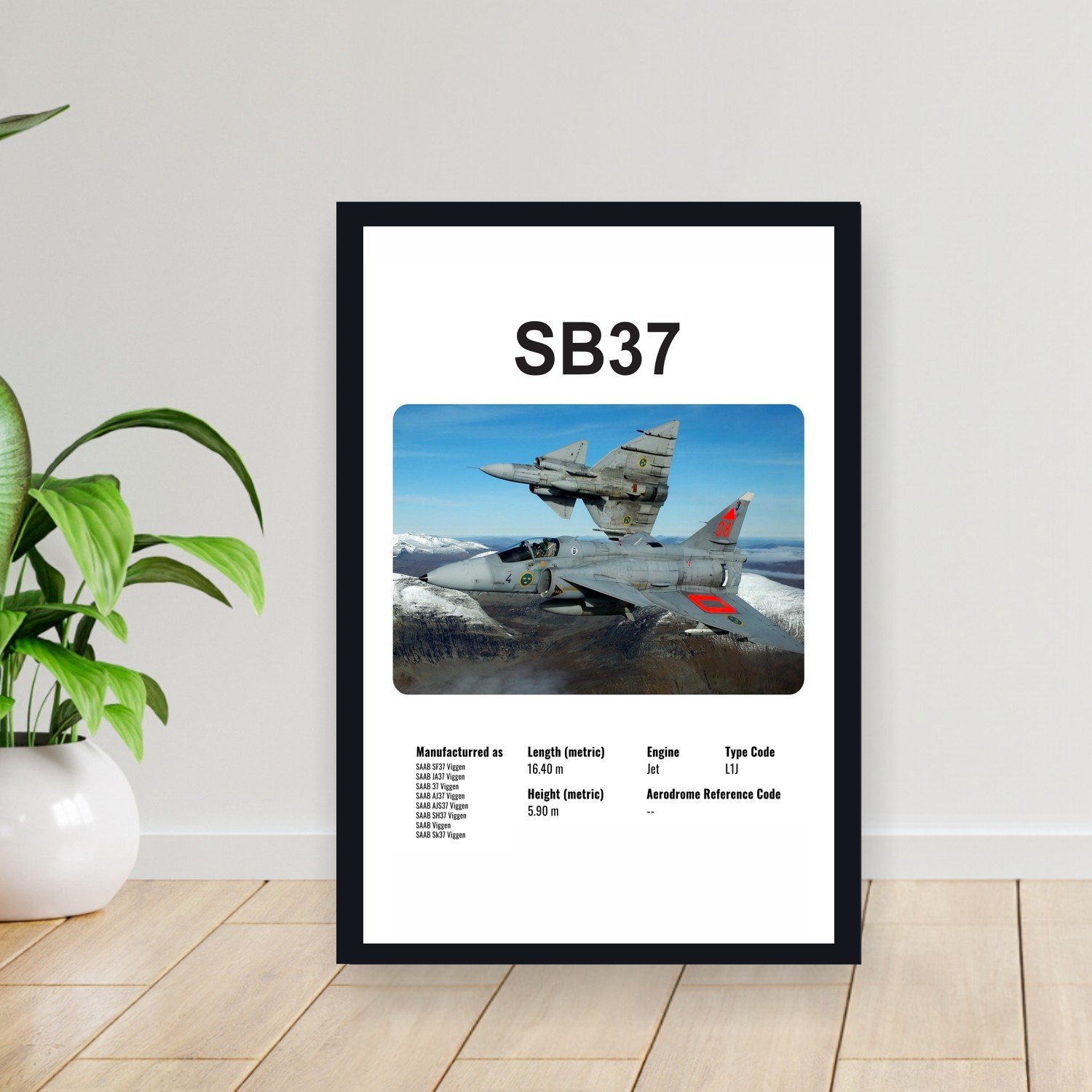 Cuadro 30x40cm Avion - SB37