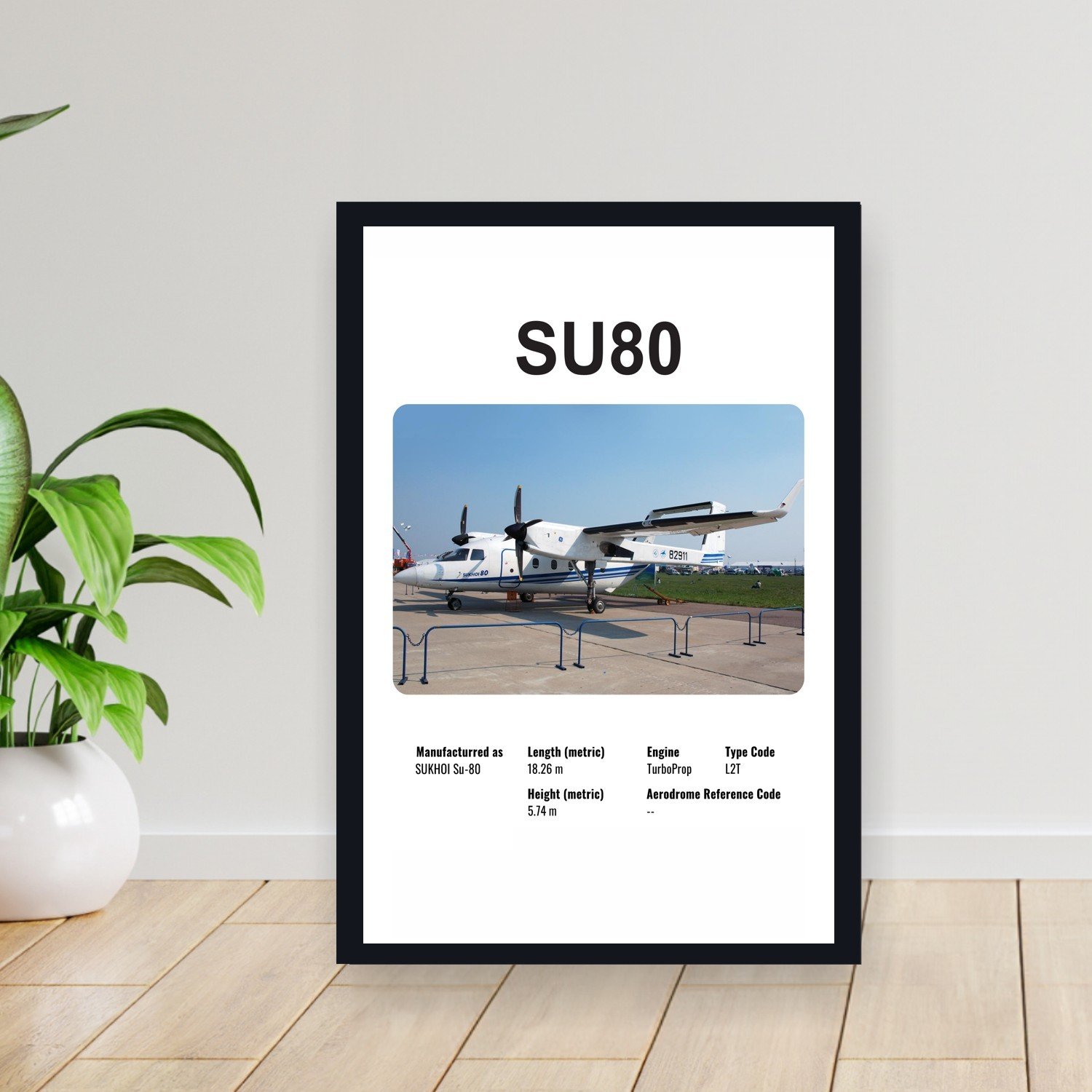 Cuadro 30x40cm Avion - SOCATA SU80
