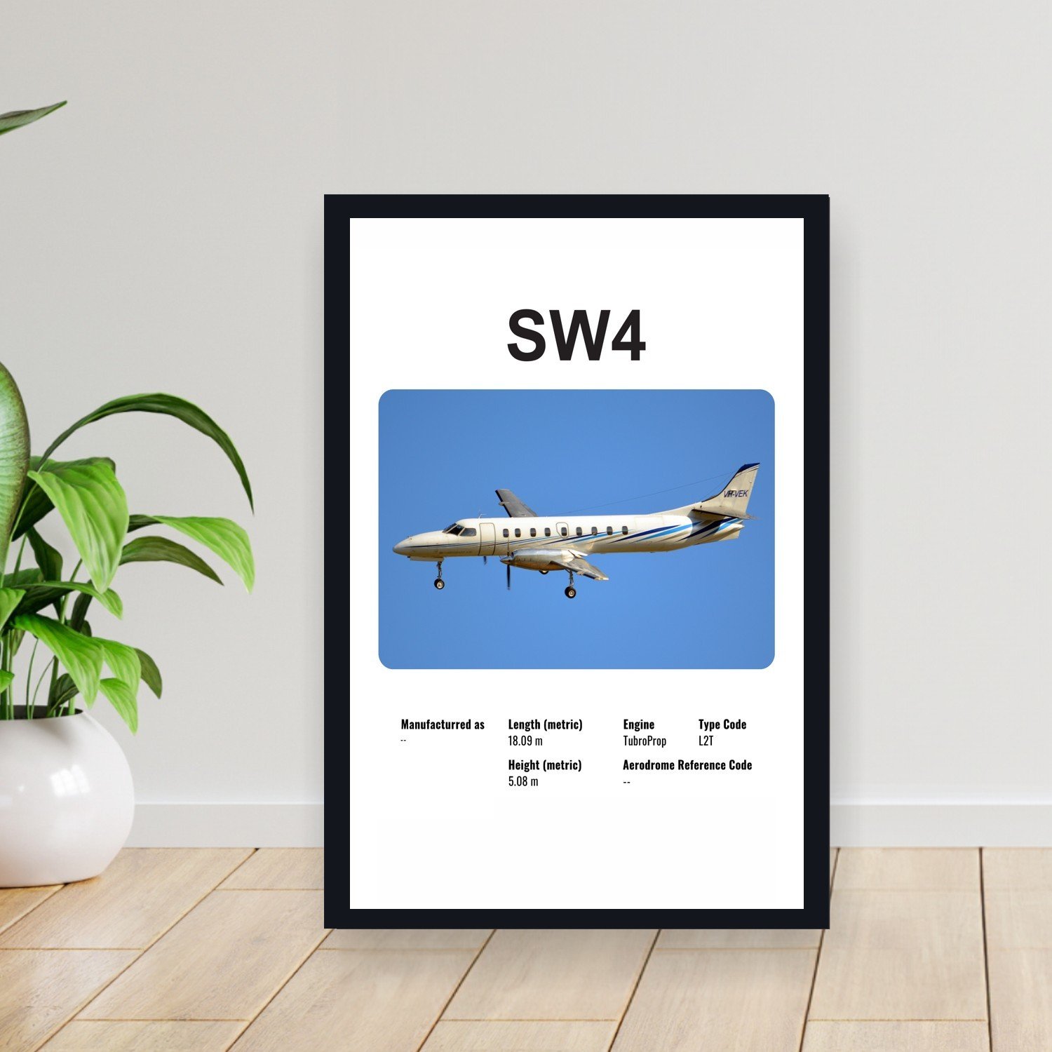 Cuadro 30x40cm Avion - SWEARINGEN SW4