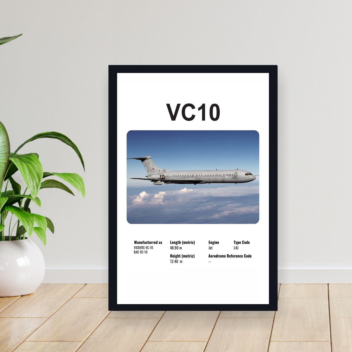 Cuadro 30x40cm Avion - VICKERS VC10