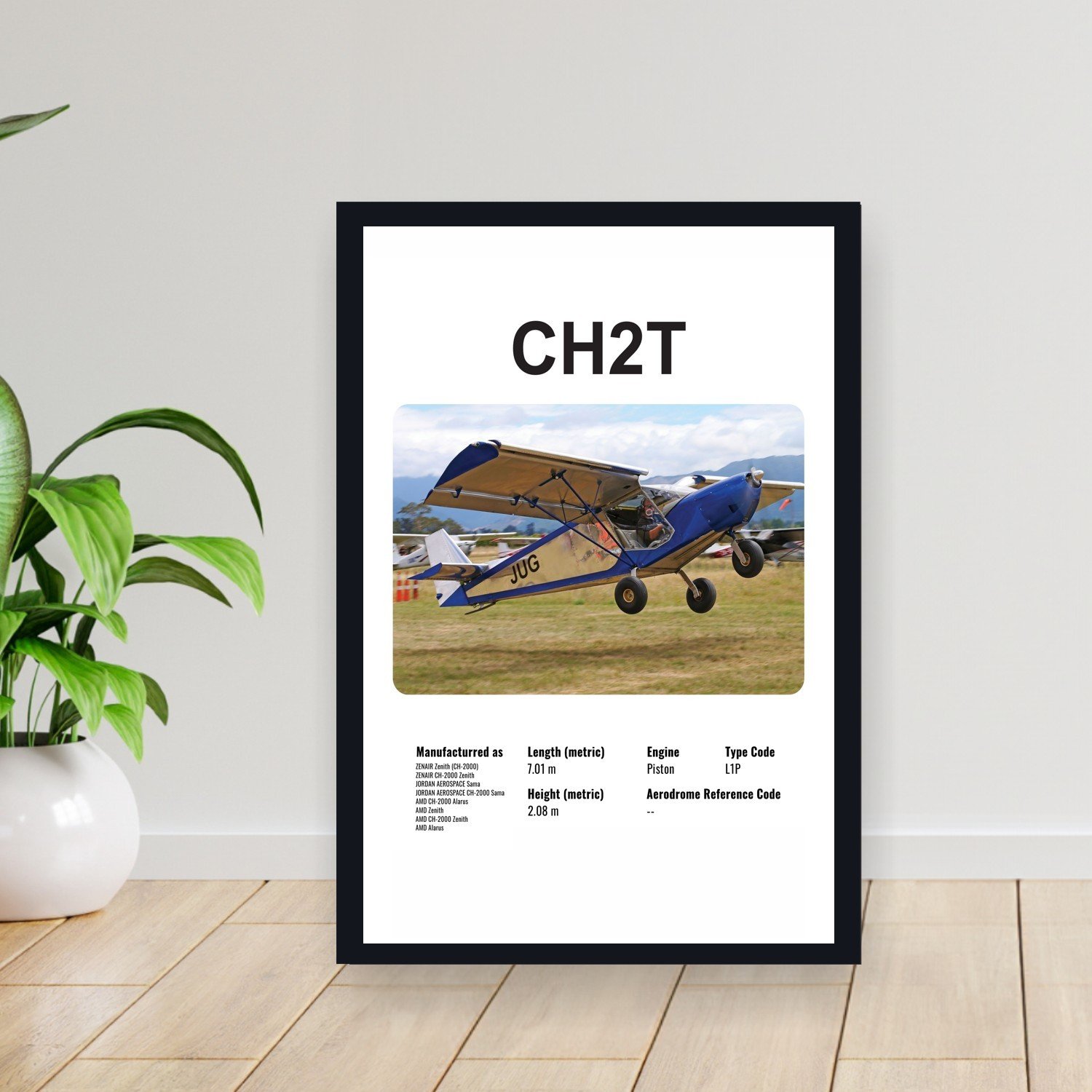 Cuadro 30x40cm Avion - ZENAIR CH2T
