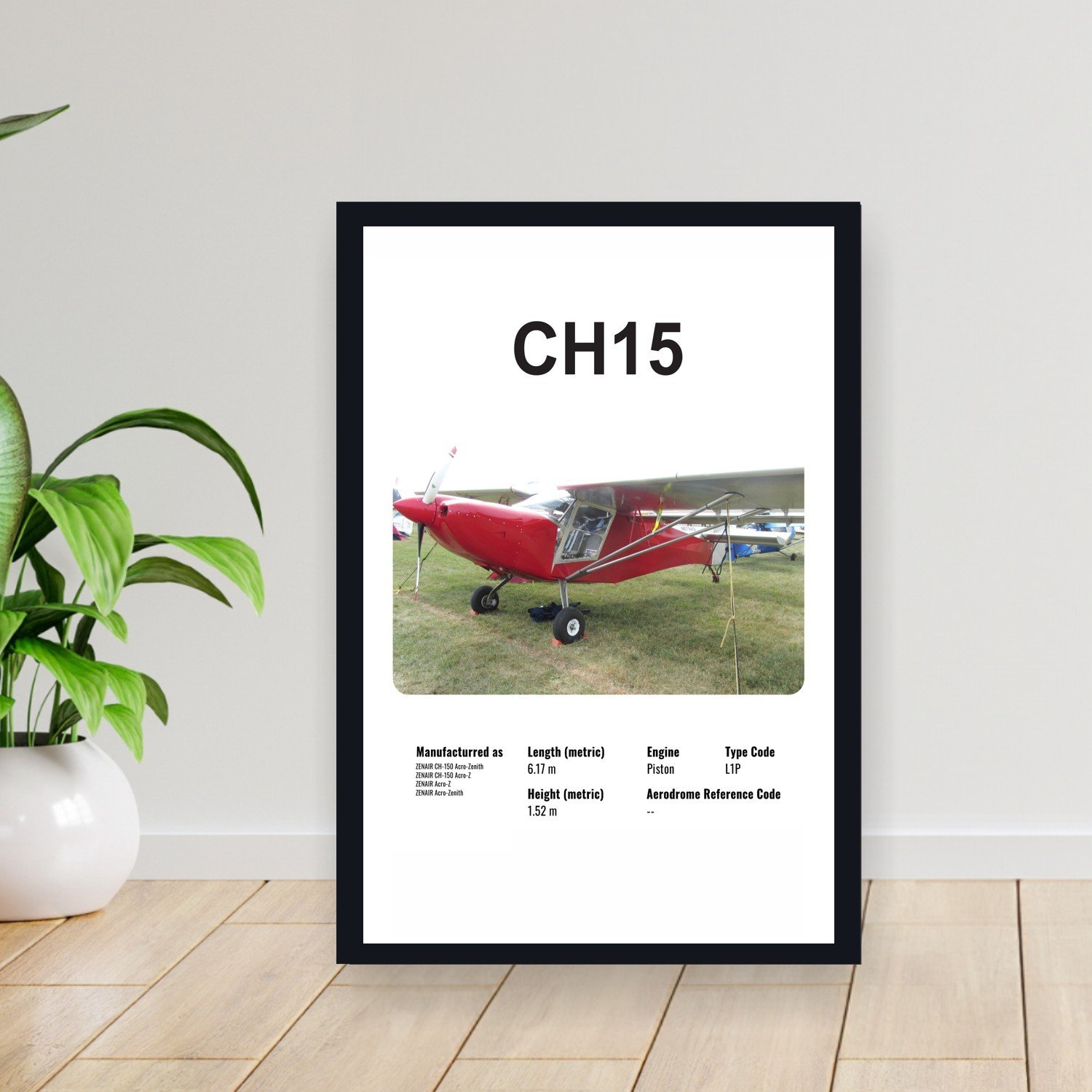 Cuadro 30x40cm Avion - ZENAIR CH15