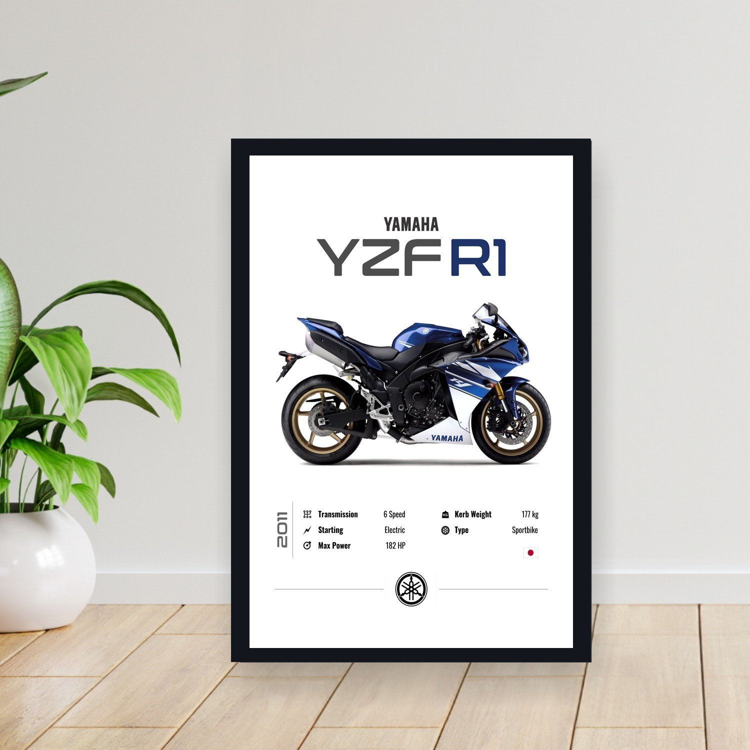 Cuadro 30x40cm Moto - Yamaha yzfr1 2011