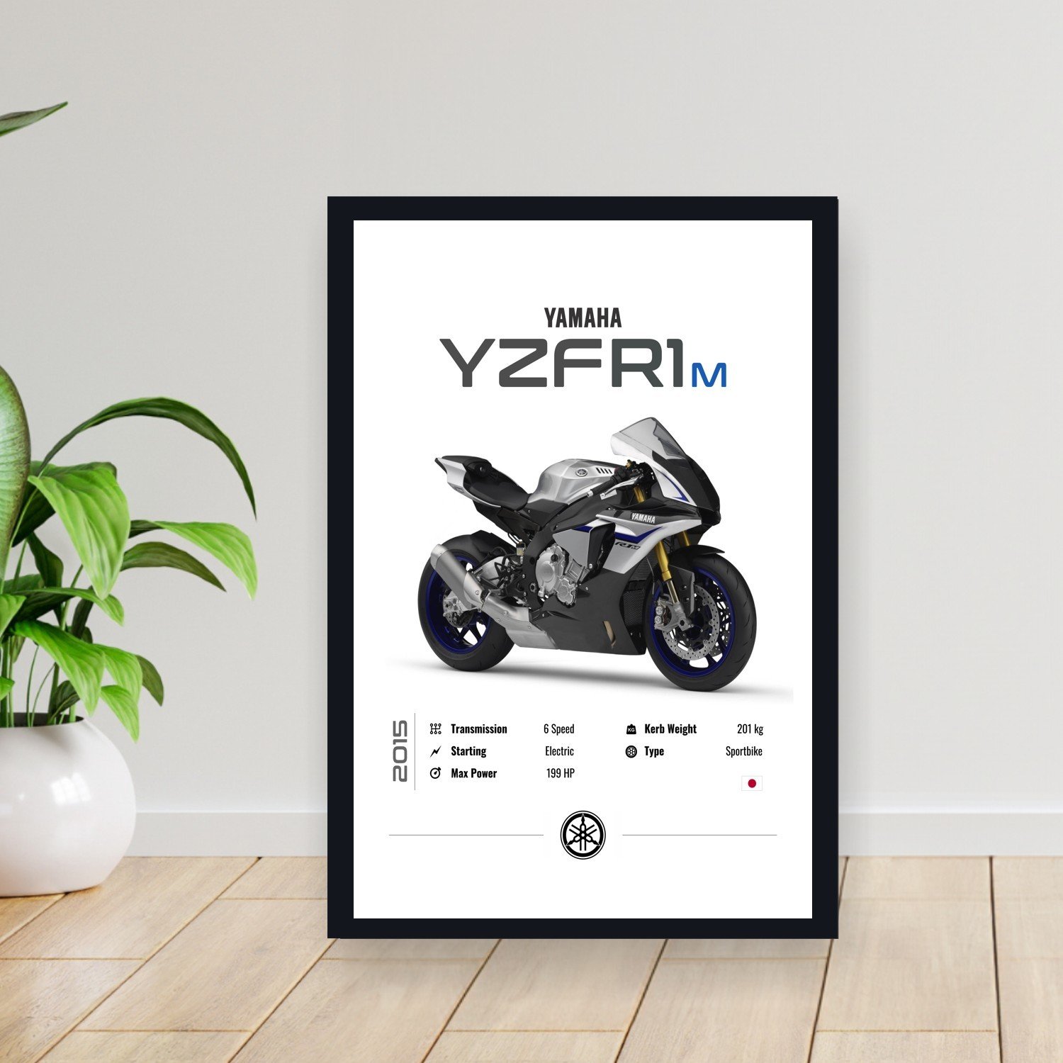 Cuadro 30x40cm Moto - Yamaha yzfr1 2015