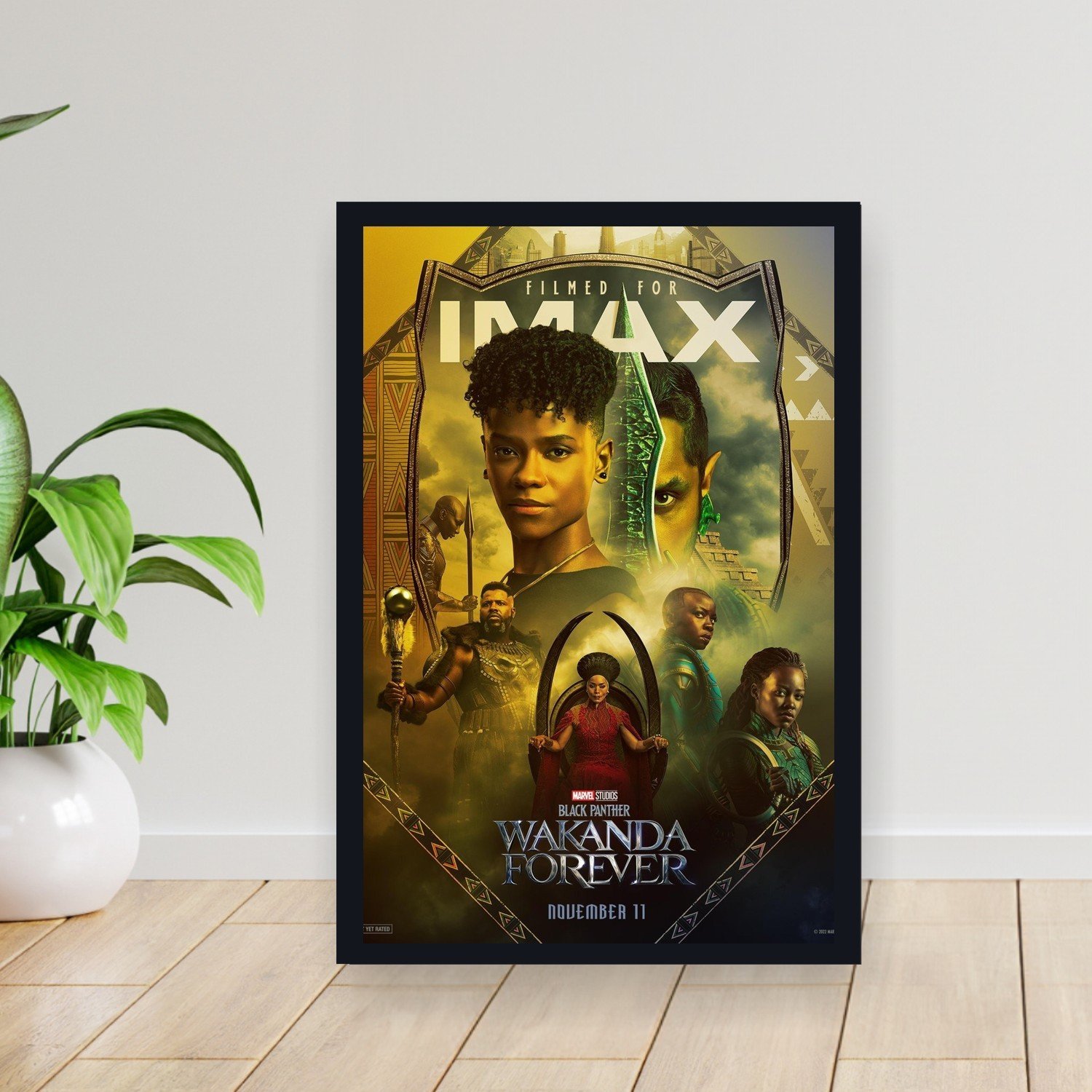 Cuadro 30x40cm Pelicula - black panther wakanda forever 003
