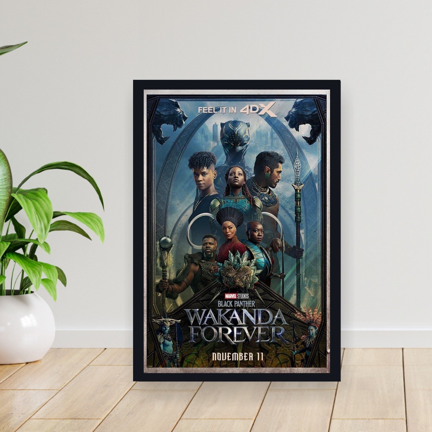 Cuadro 30x40cm Pelicula - black panther wakanda forever 005