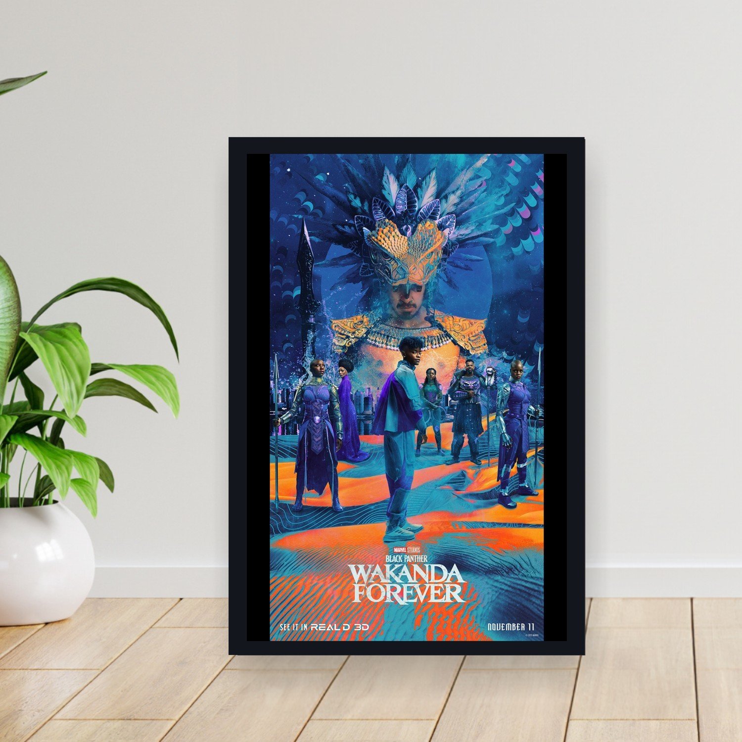 Cuadro 30x40cm Pelicula - black panther wakanda forever 007