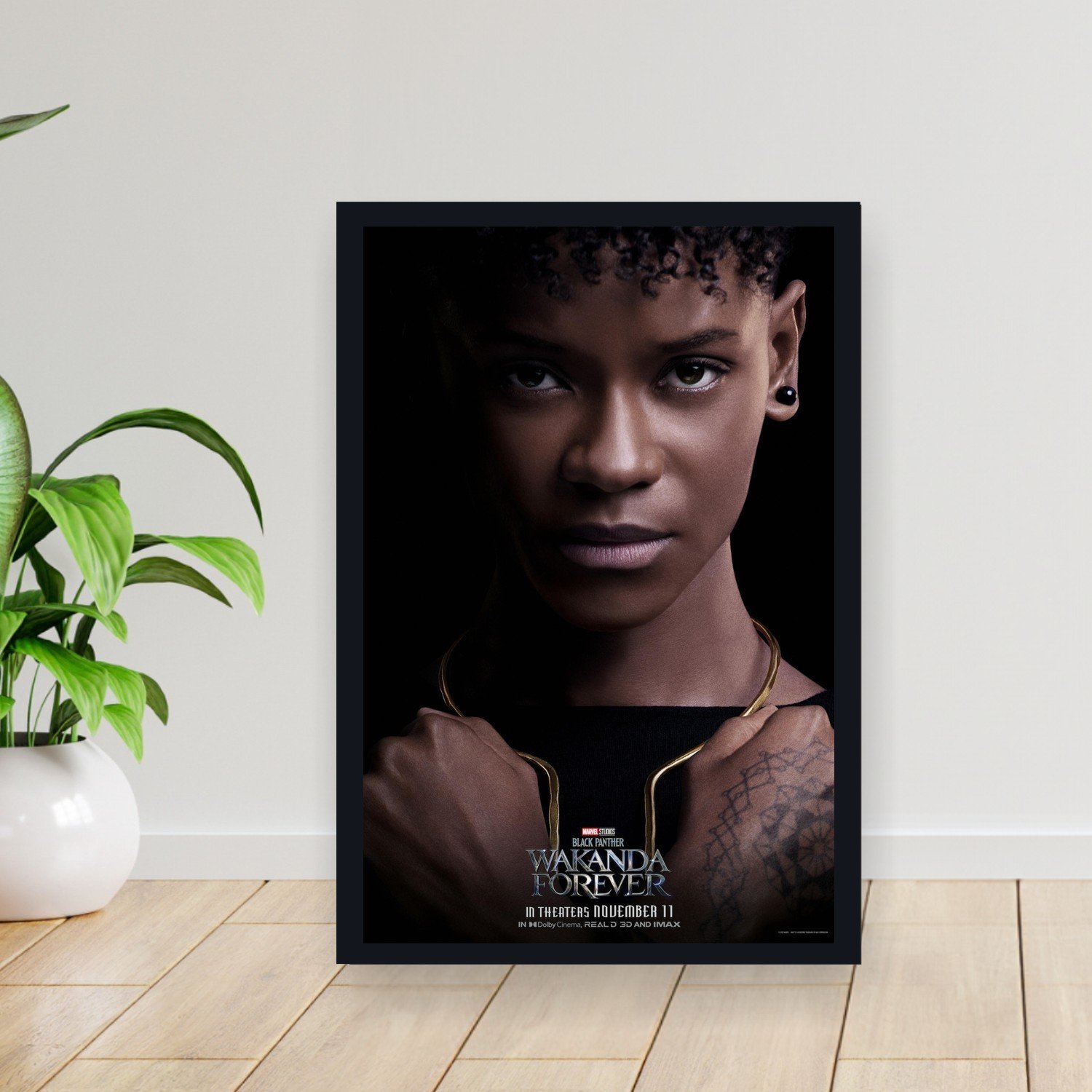 Cuadro 30x40cm Pelicula - black panther wakanda forever 019