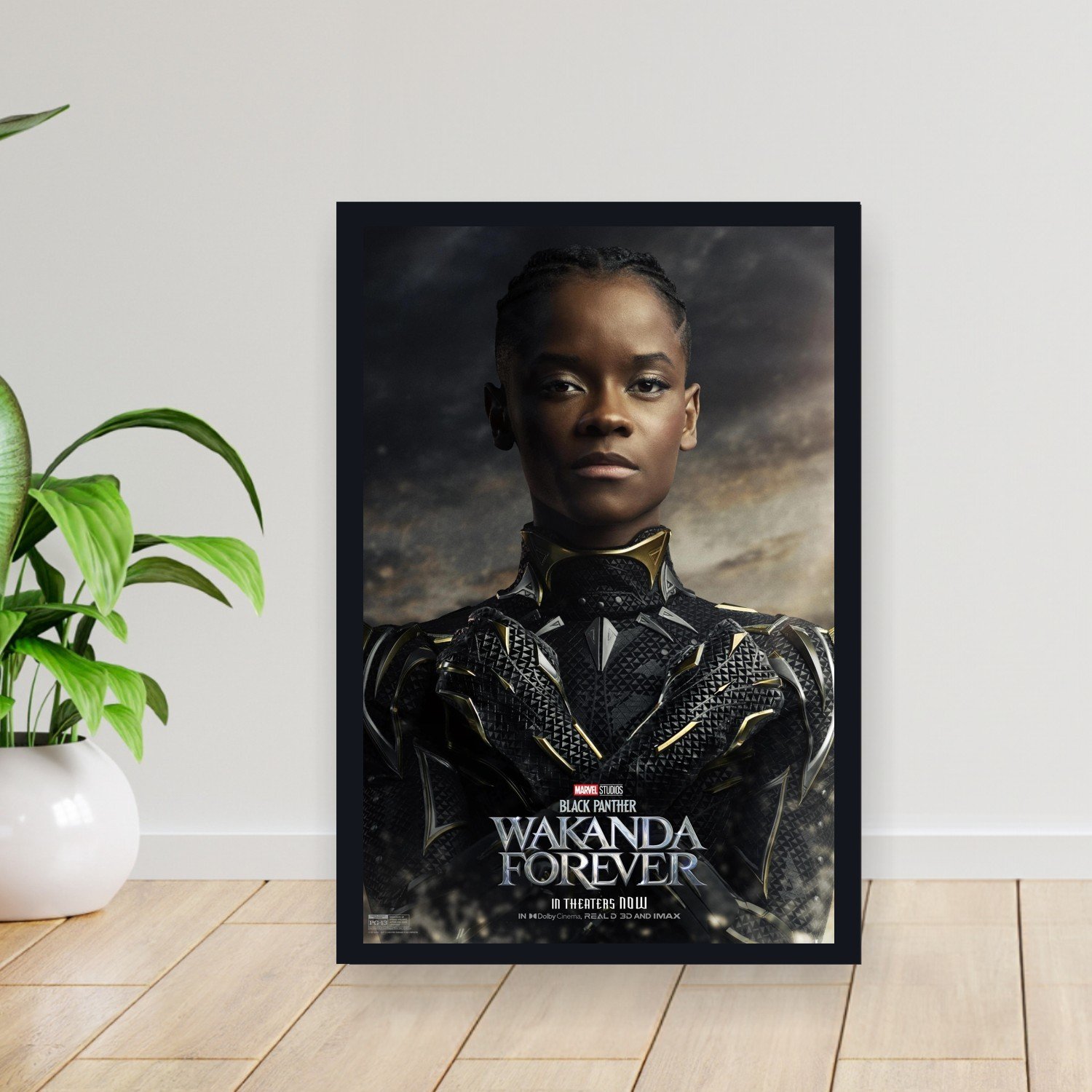 Cuadro 30x40cm Pelicula - black panther wakanda forever 029