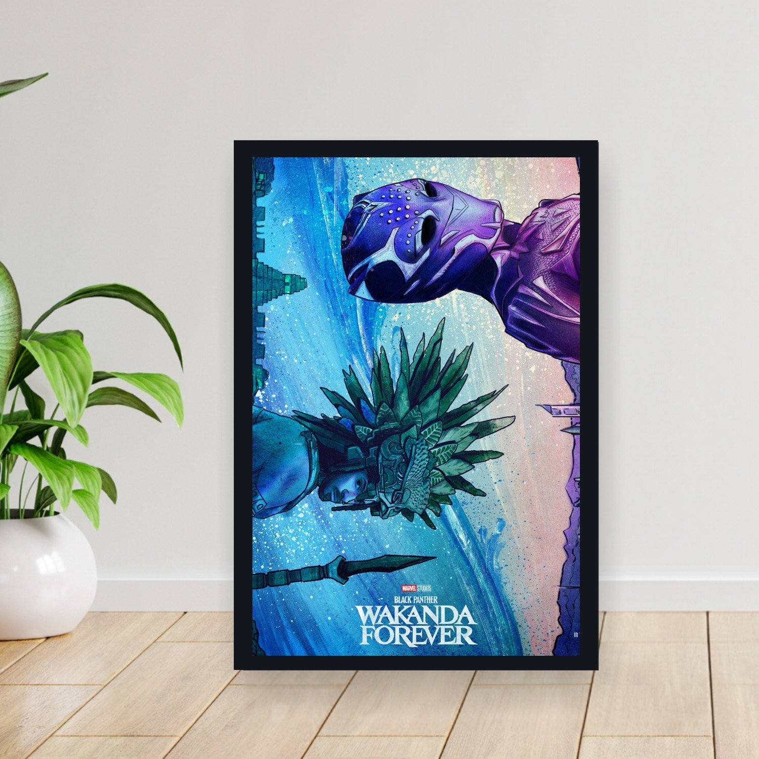 Cuadro 30x40cm Pelicula - black panther wakanda forever 031