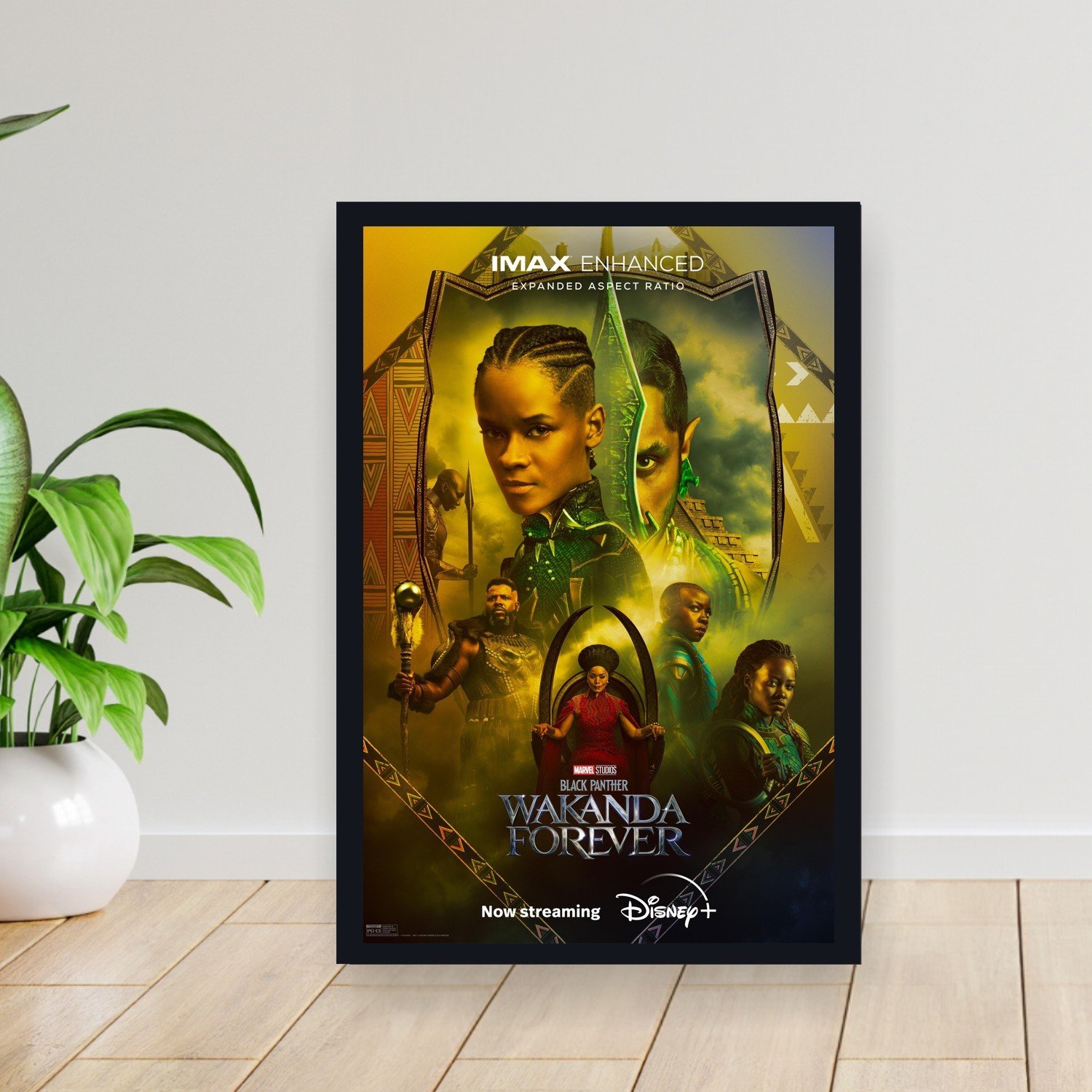 Cuadro 30x40cm Pelicula - black panther wakanda forever 032