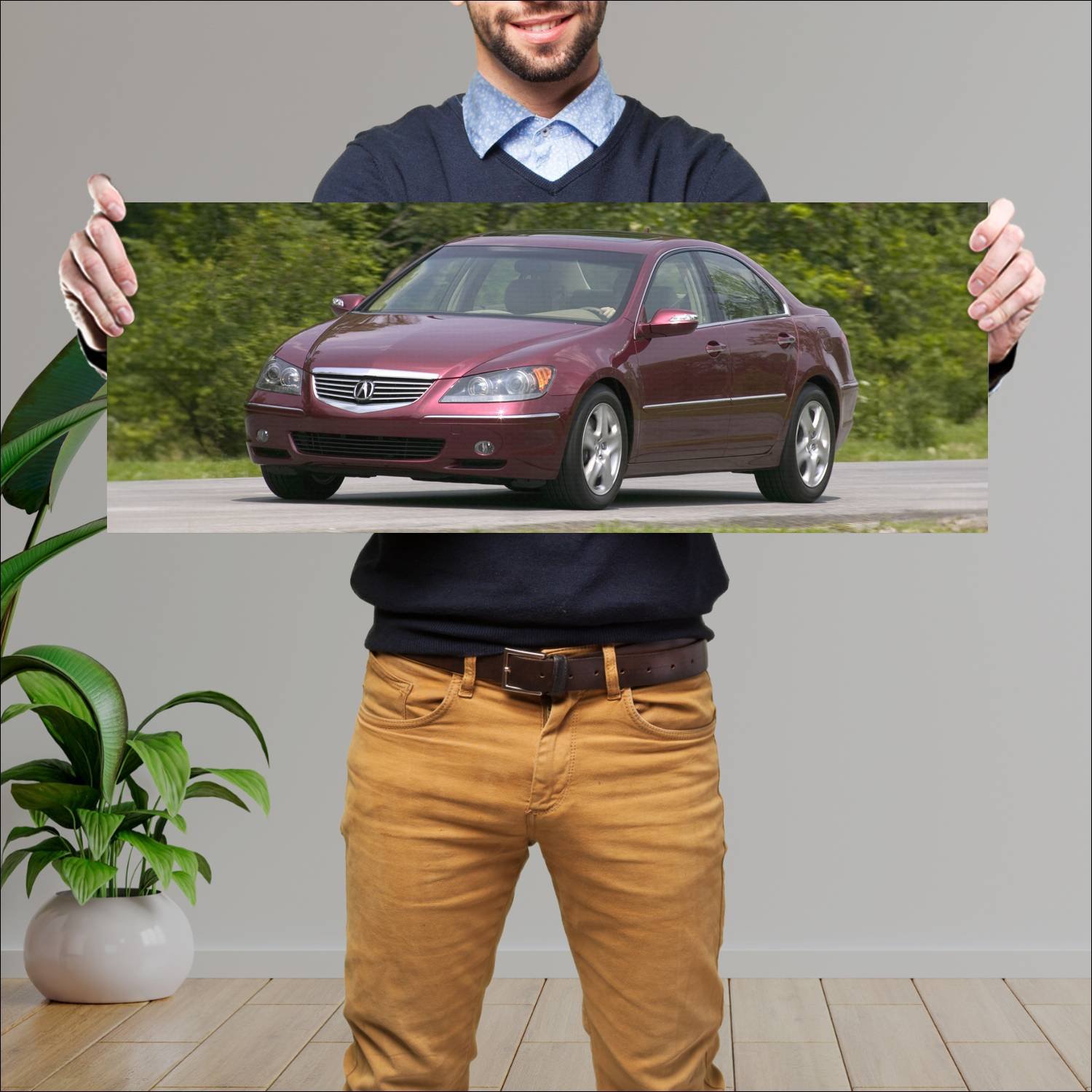 Cuadro grande 30x80cm 2005 acura rl auto 58 Acura