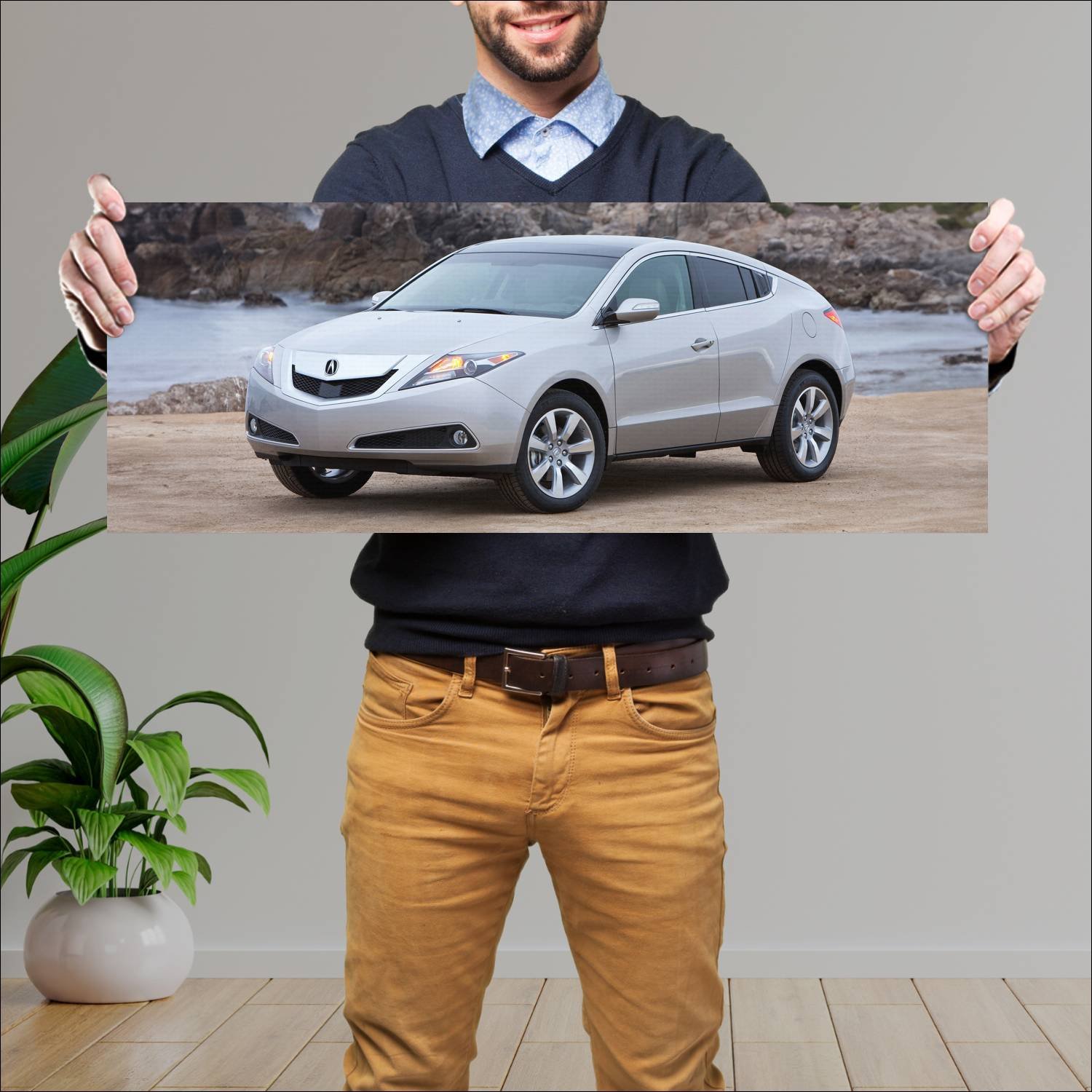 Cuadro grande 30x80cm 2010 acura zdx auto 82 Acura