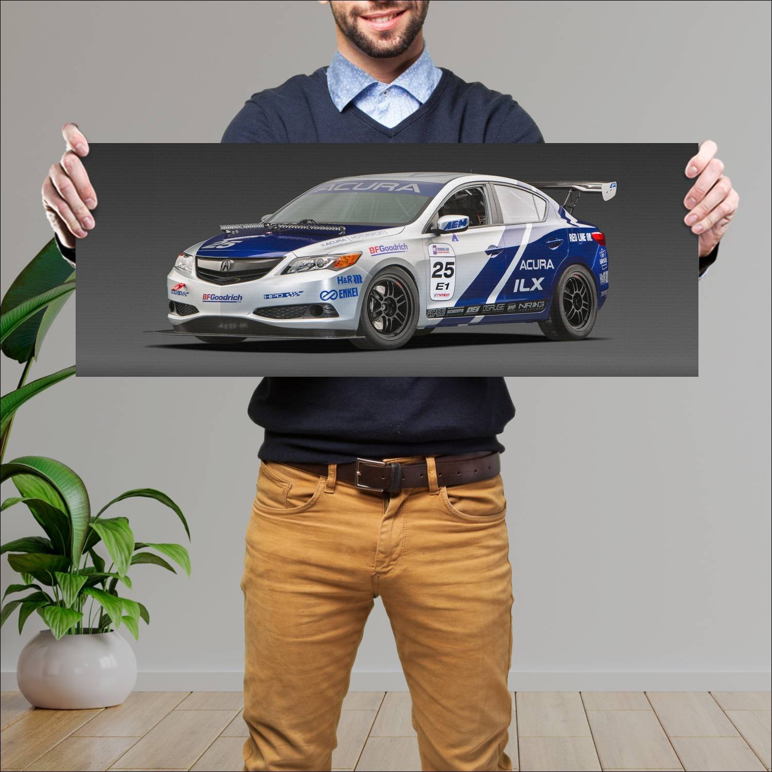 Cuadro grande 30x80cm 2012 acura ilx endurance rac 87 Acura