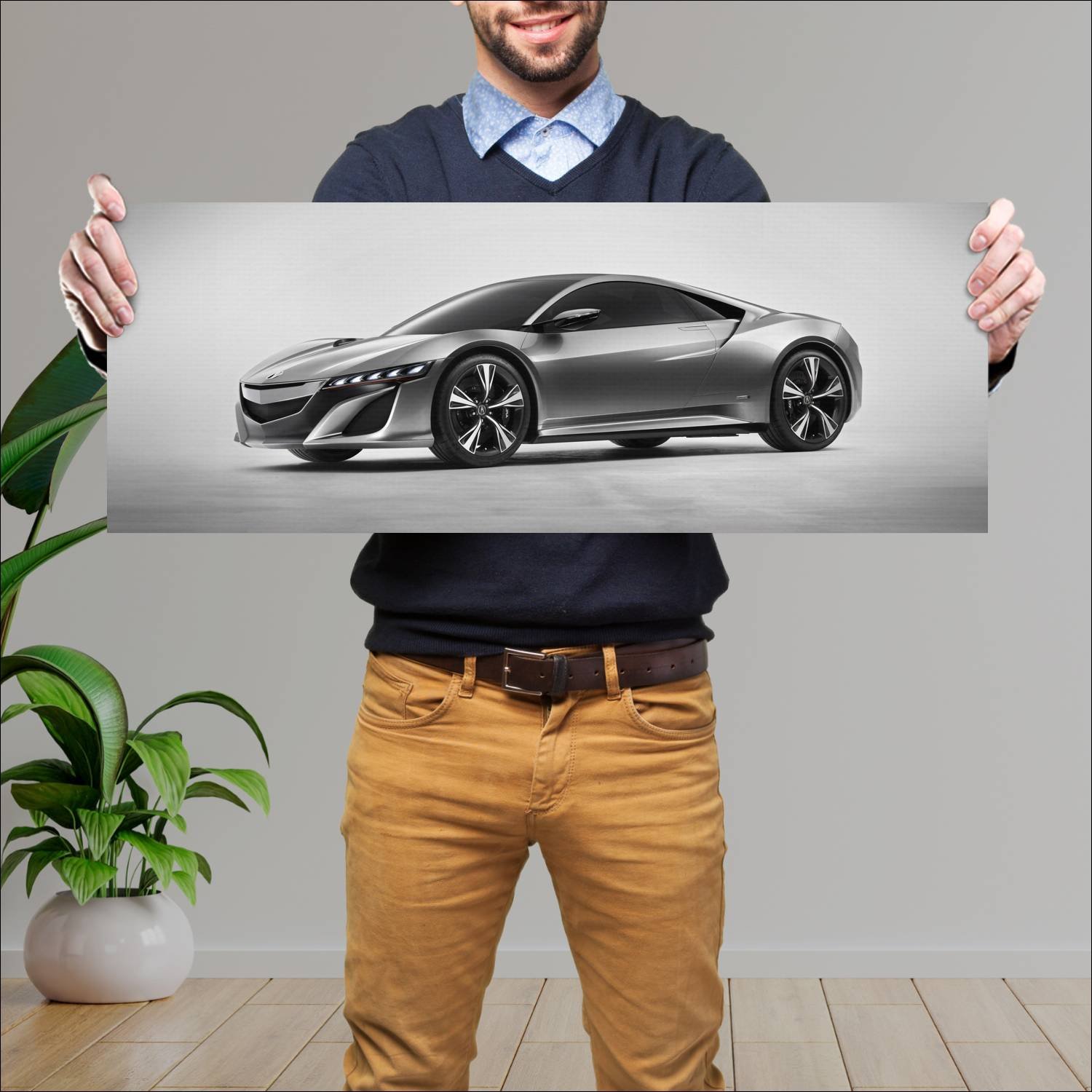 Cuadro grande 30x80cm 2012 acura nsx concept auto 89 Acura