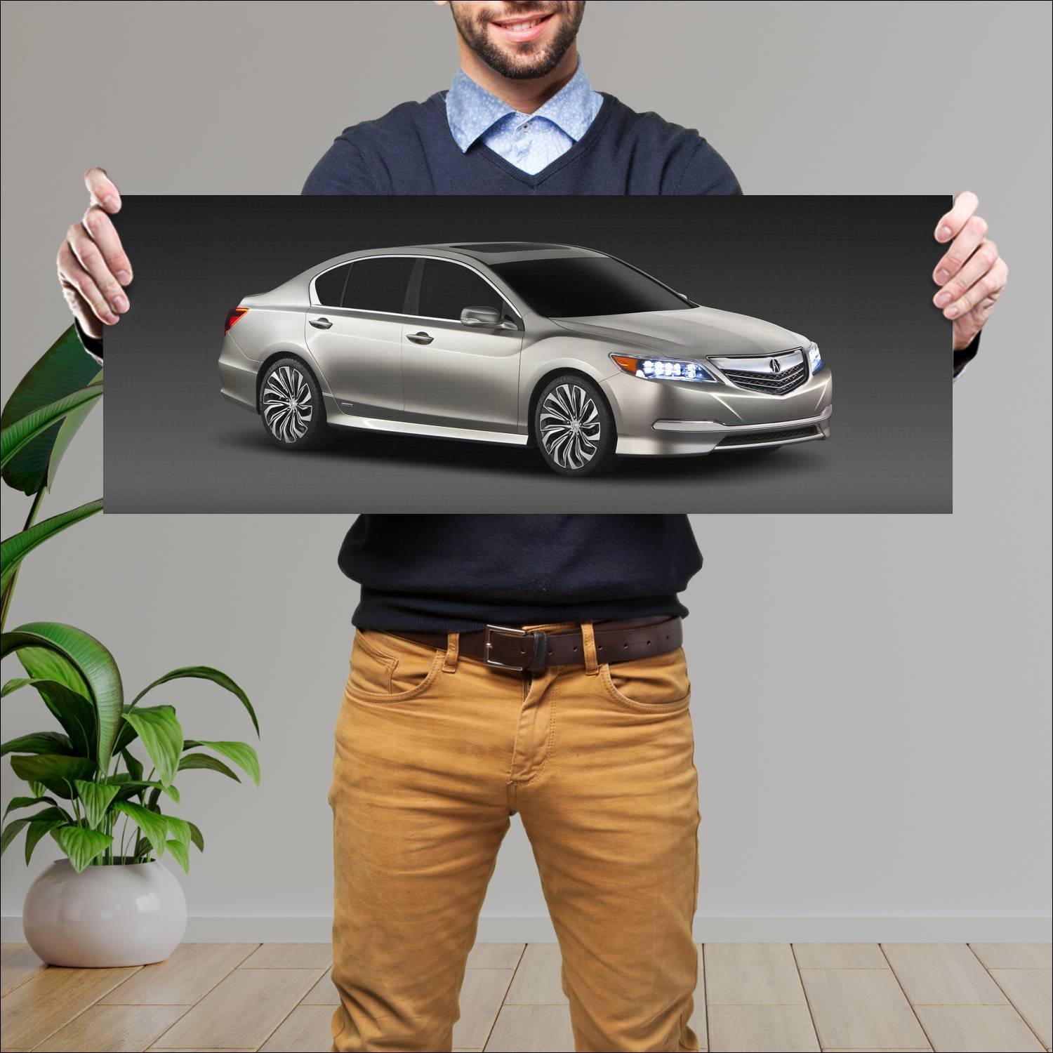 Cuadro grande 30x80cm 2012 acura rlx concept auto 91 Acura