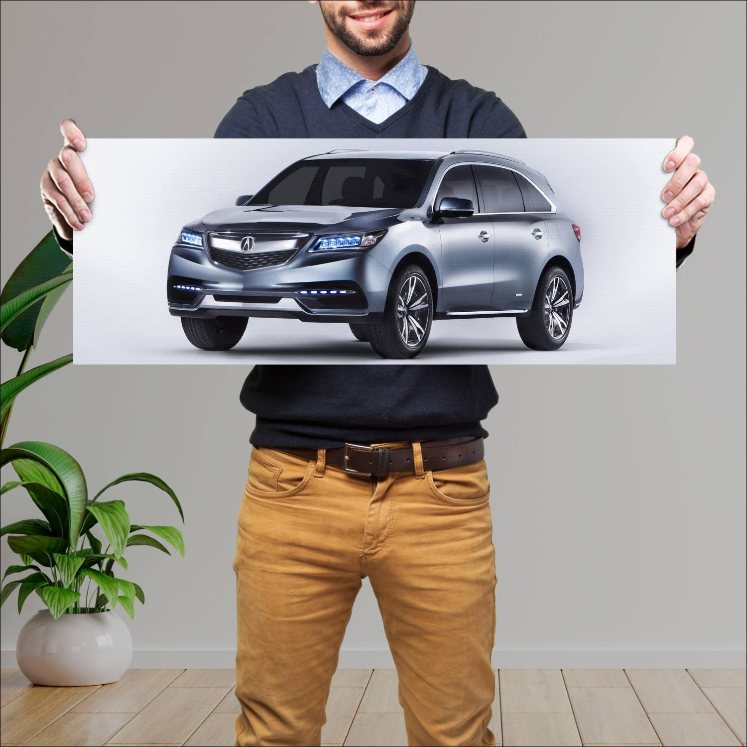 Cuadro grande 30x80cm 2013 acura mdx prototype 627 98 Acura