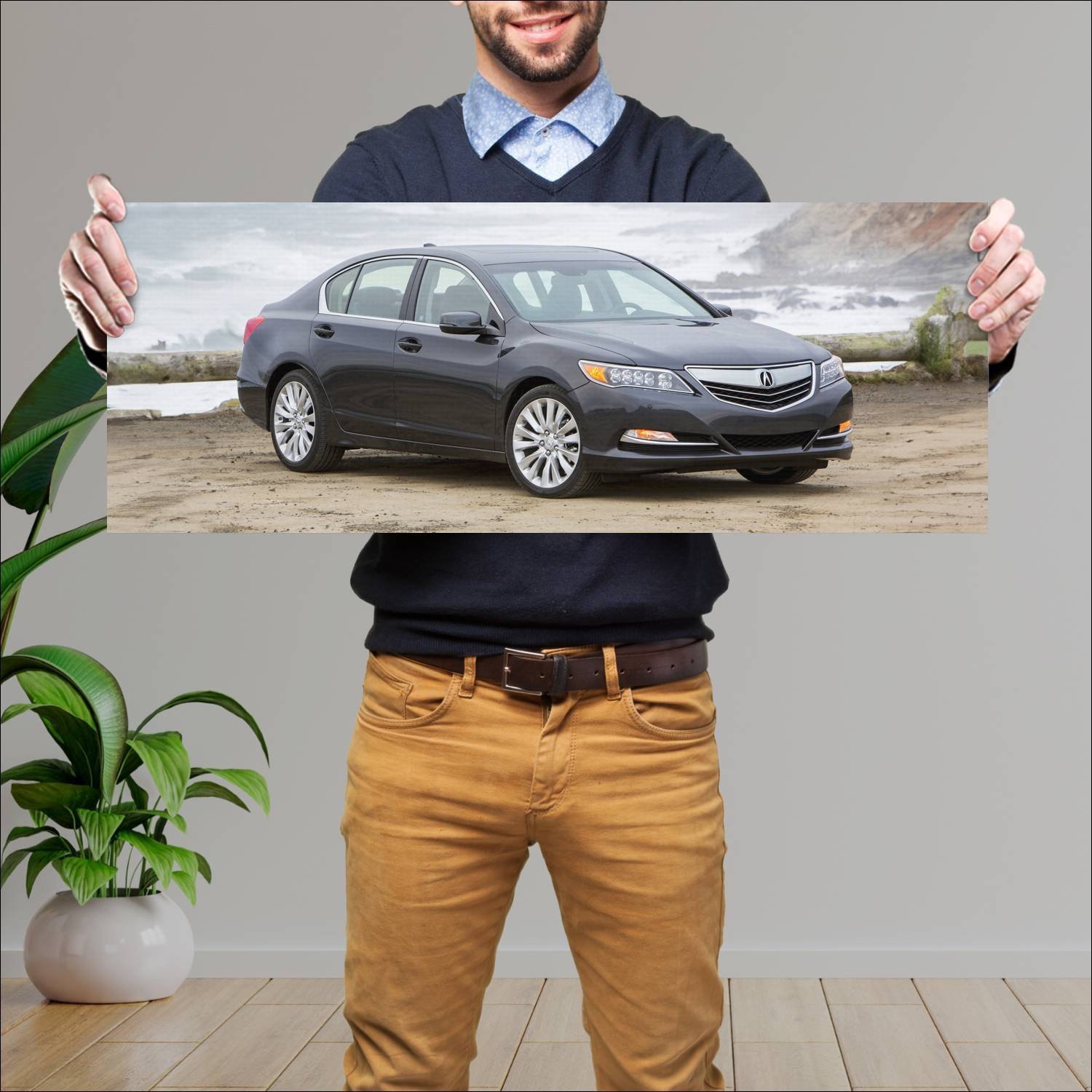 Cuadro grande 30x80cm 2013 acura rlx auto 101 Acura