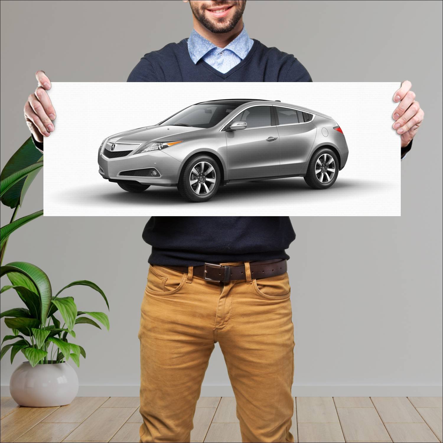 Cuadro grande 30x80cm 2013 acura zdx auto 108 Acura