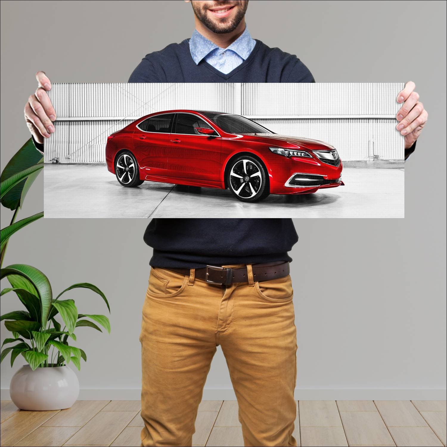 Cuadro grande 30x80cm 2014 acura tlx prototype 999 113 Acura
