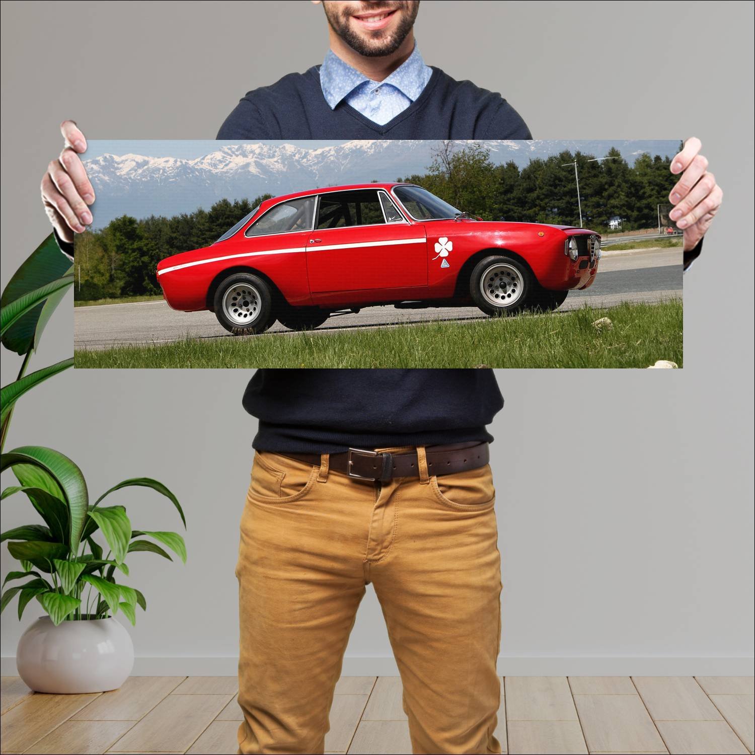 Cuadro grande 30x80cm 1968 alfa romeo gta 1300 jun 79 Alfa Romeo