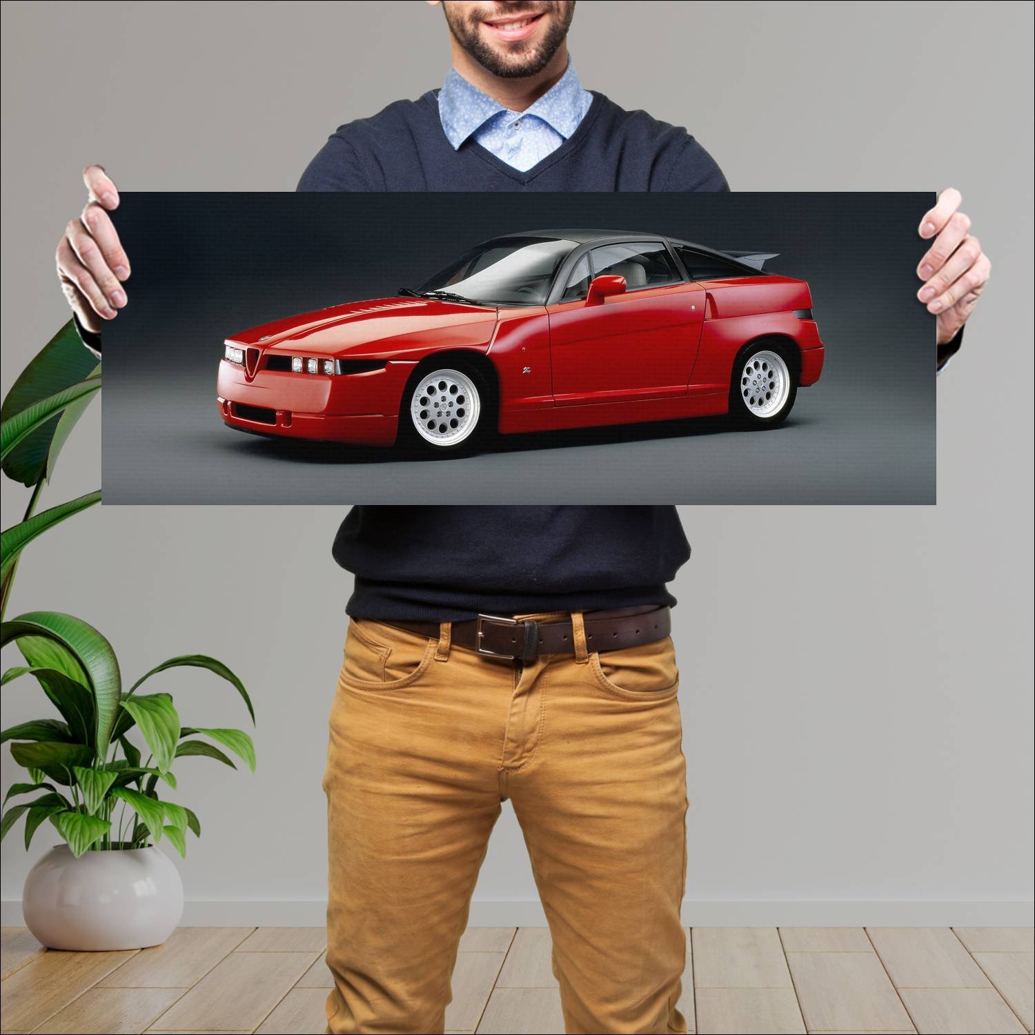Cuadro grande 30x80cm 1989 alfa romeo es 30 auto 125 Alfa Romeo