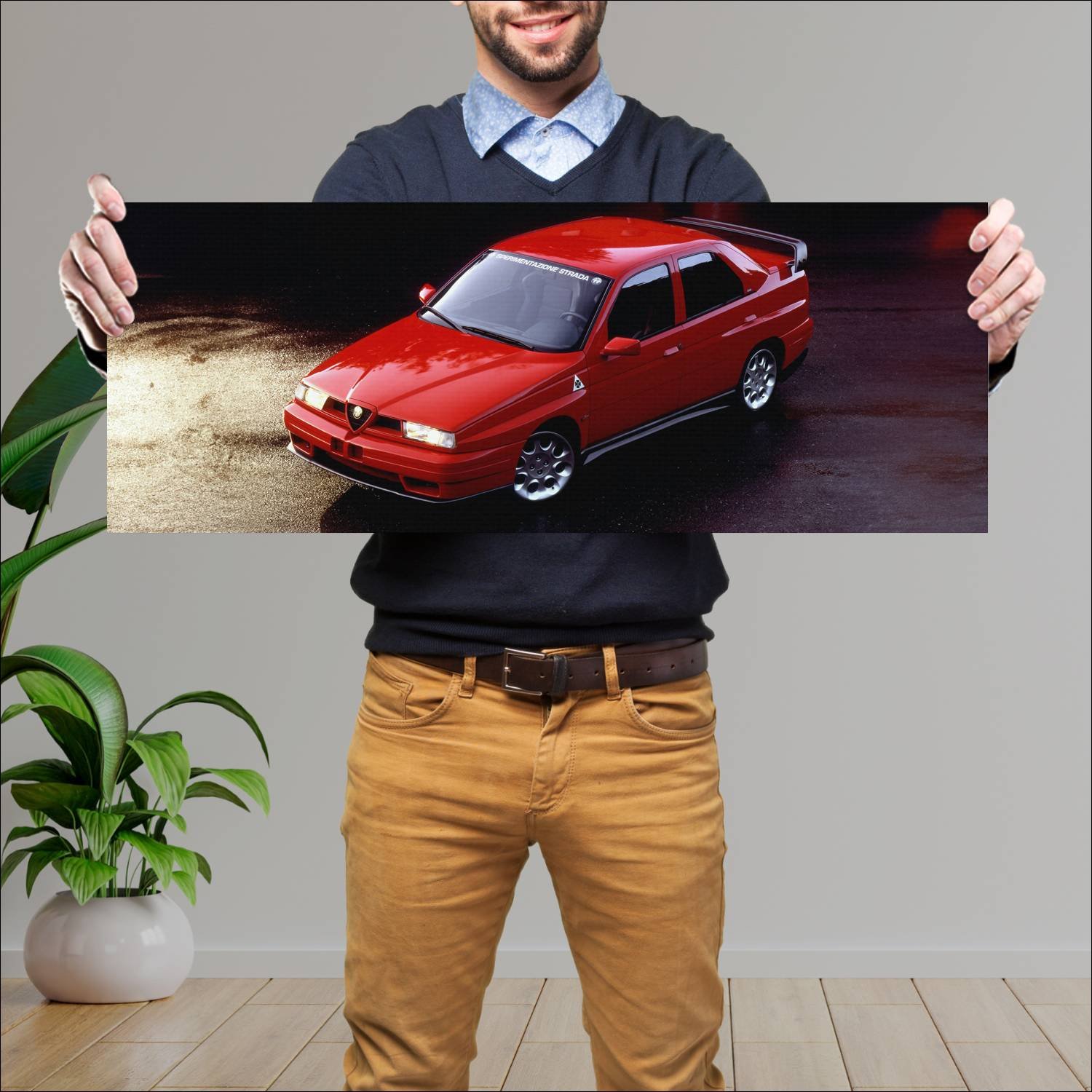 Cuadro grande 30x80cm 1993 alfa romeo 155 ti z 615 134 Alfa Romeo