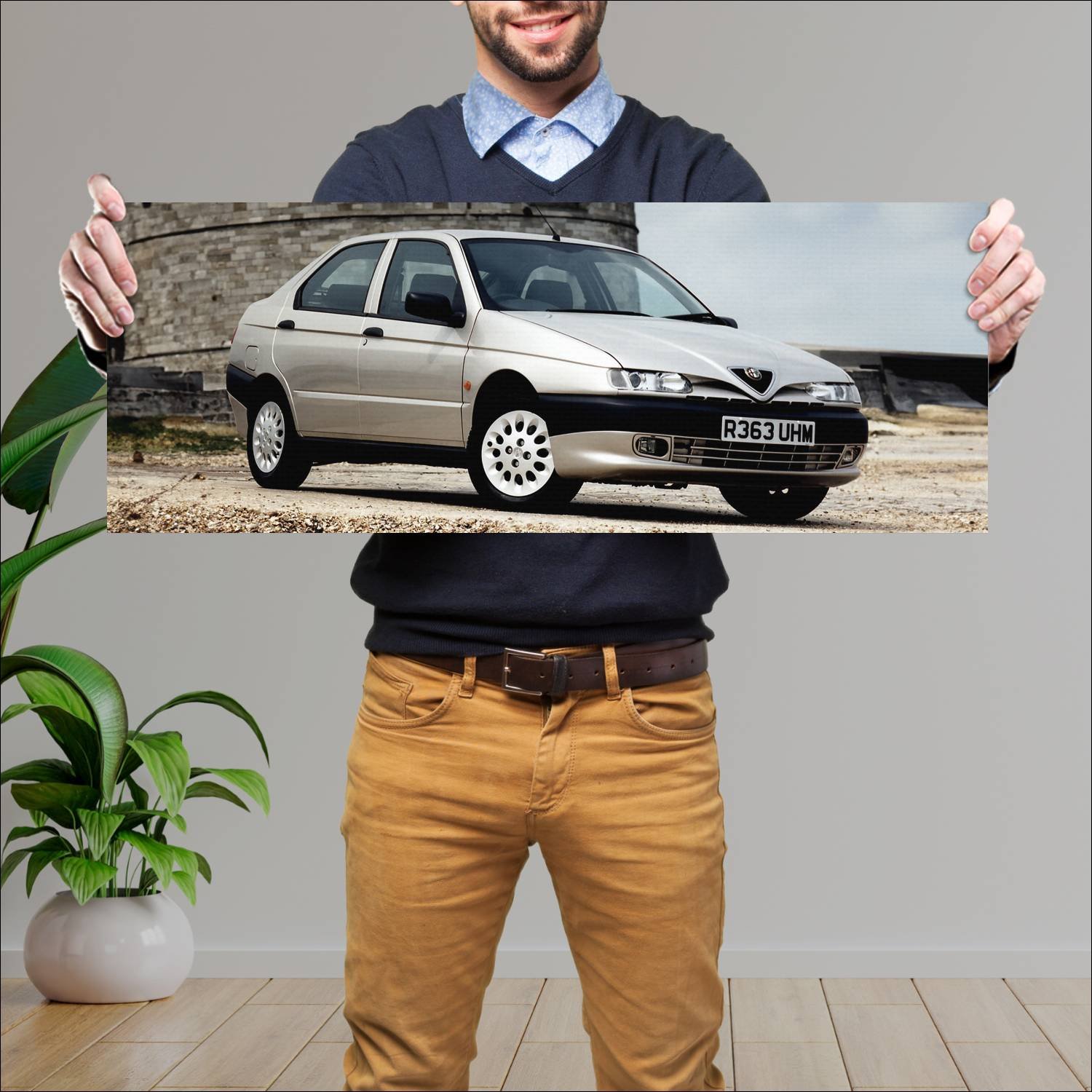 Cuadro grande 30x80cm 1995 alfa romeo 146 uk auto 137 Alfa Romeo