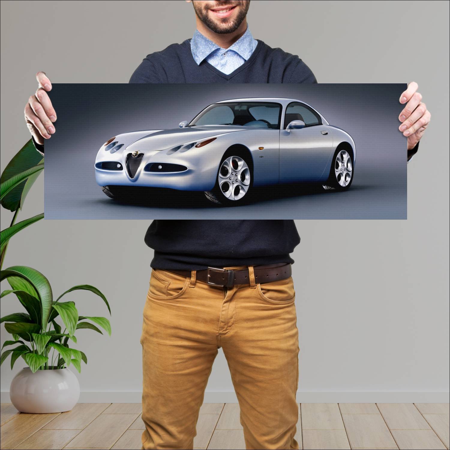 Cuadro grande 30x80cm 1996 alfa romeo nuvola auto 142 Alfa Romeo