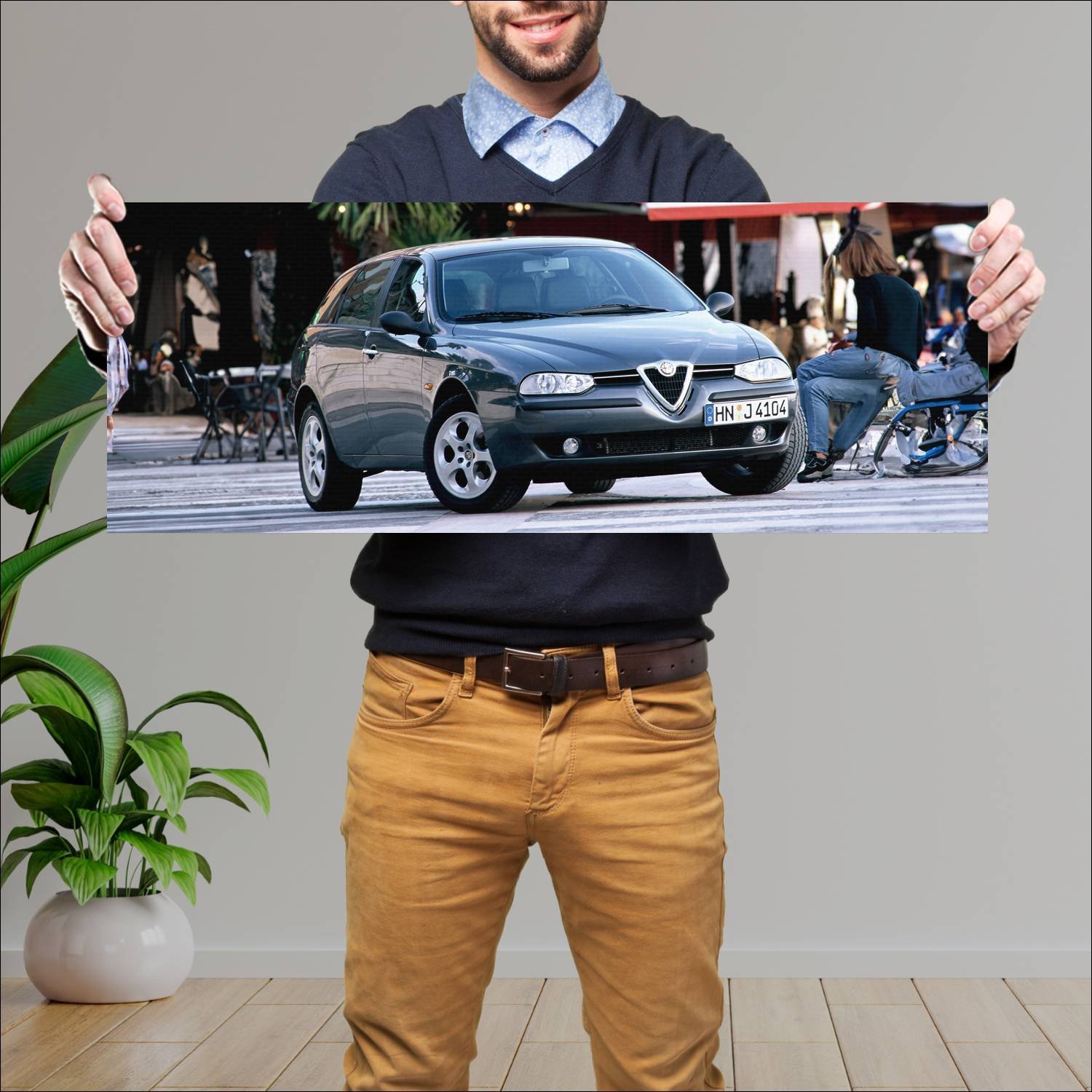 Cuadro grande 30x80cm 2000 alfa romeo 156 sportwag 151 Alfa Romeo