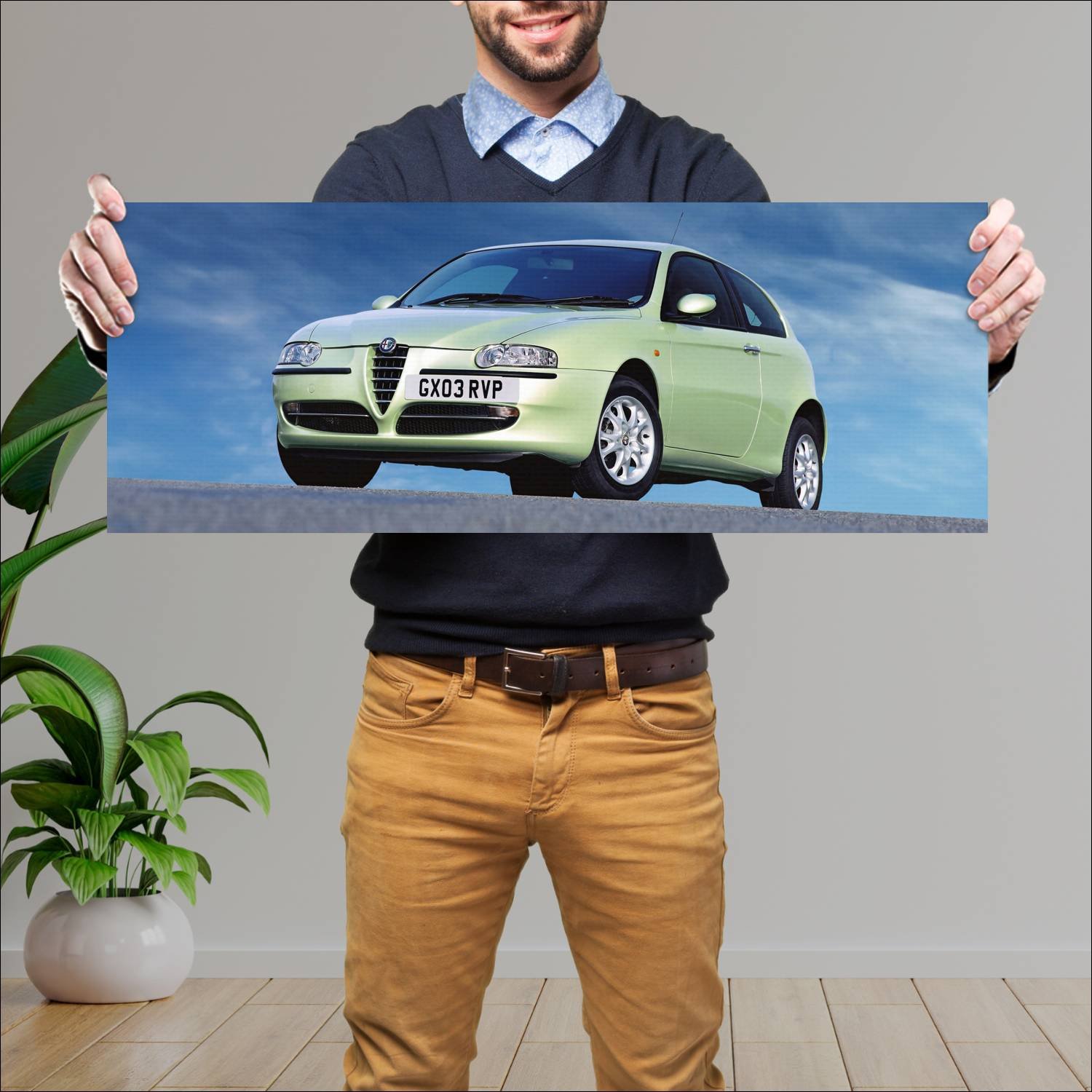 Cuadro grande 30x80cm 2001 alfa romeo 147 3 door u 152 Alfa Romeo