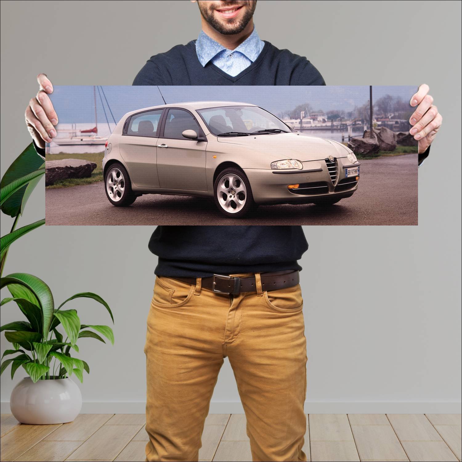 Cuadro grande 30x80cm 2001 alfa romeo 147 5 door 6 154 Alfa Romeo